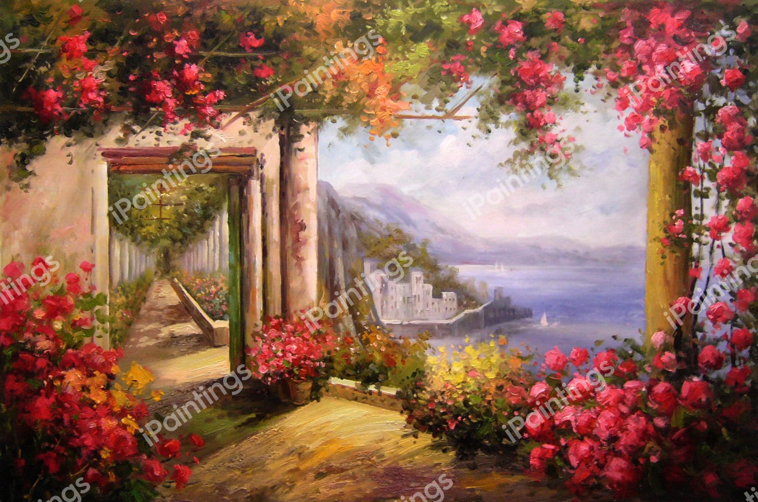 A Beautiful Floral Vista. The painting by Our Originals