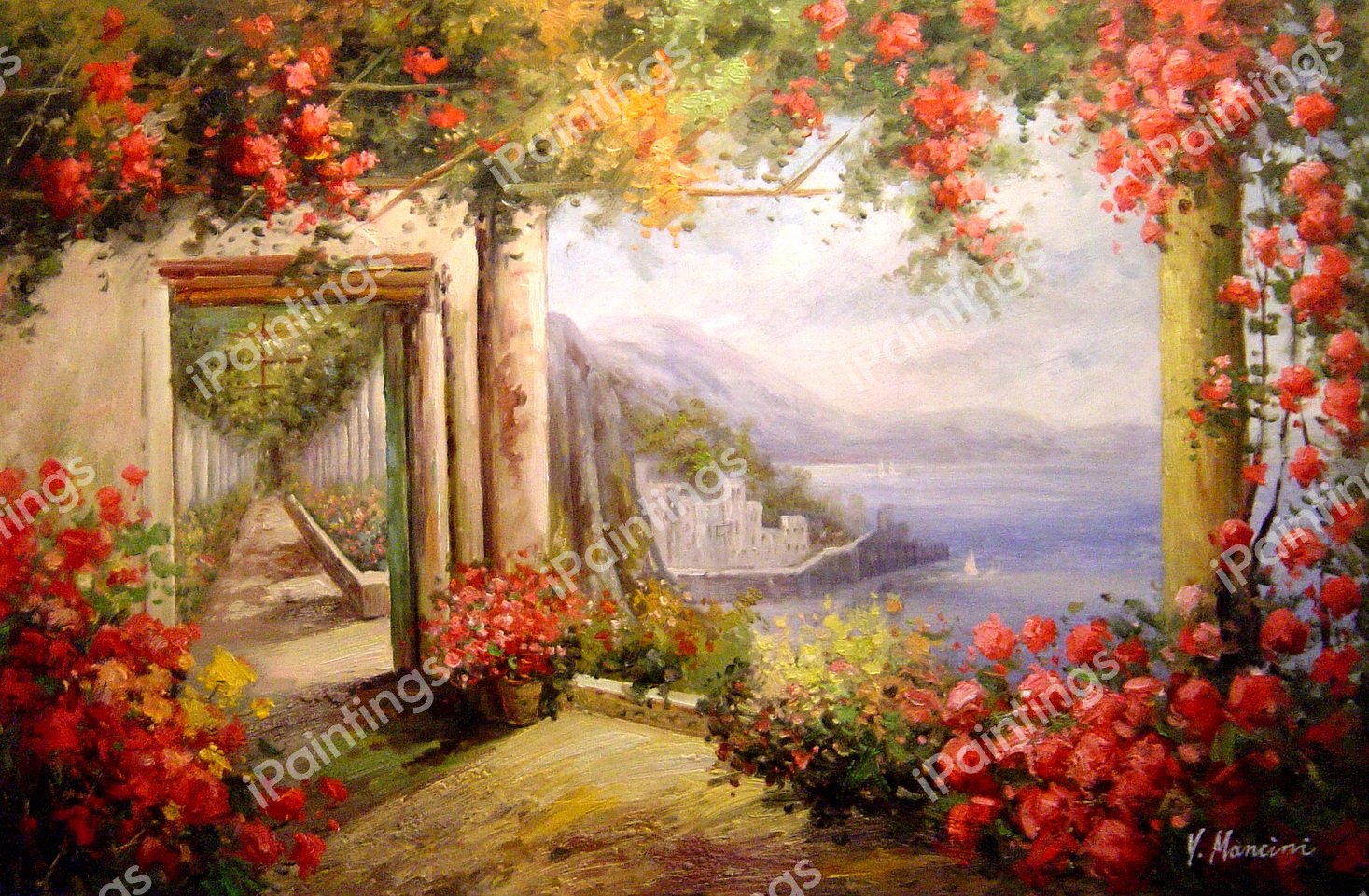 A Stroll Among The Floral Paradise. The painting by Our Originals