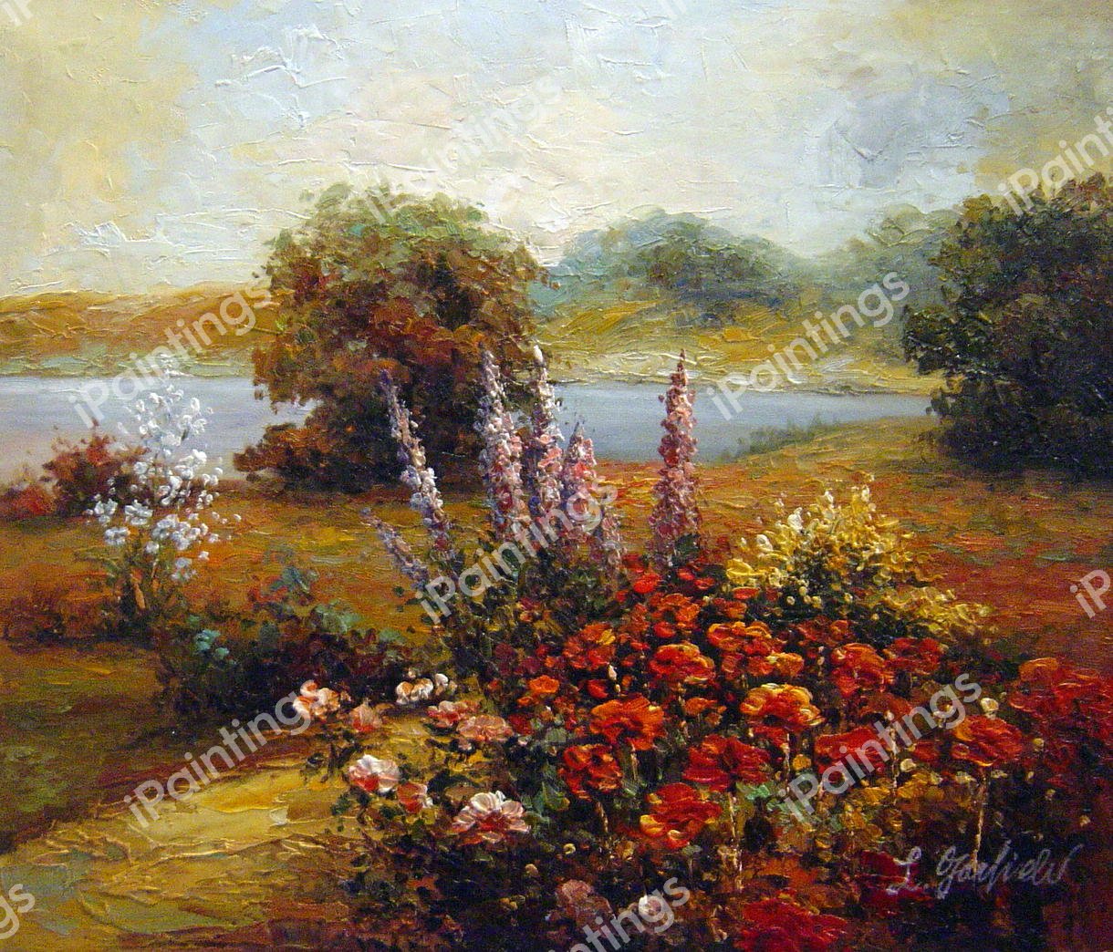 Poppies. The painting by Abbott Fuller Graves