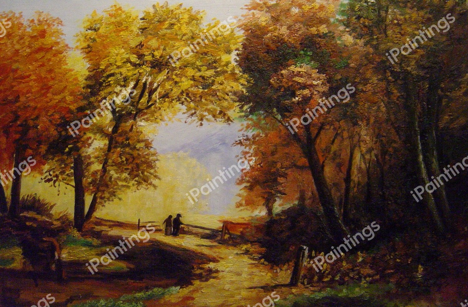 Autumn Landscape. The painting by Abbott Handerson Thayer