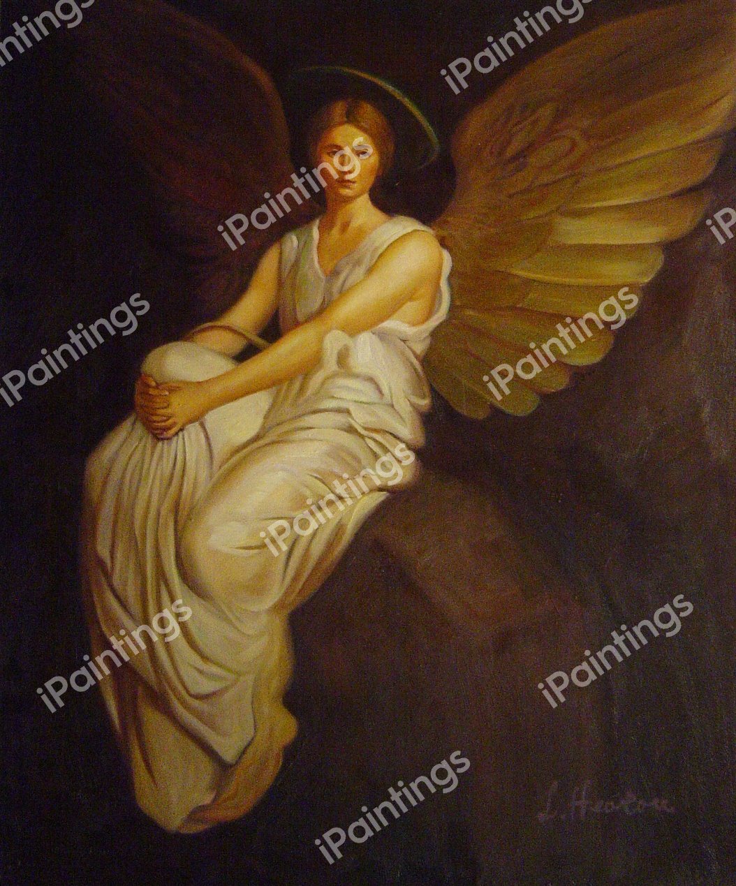 Stevenson Memorial. The painting by Abbott Handerson Thayer