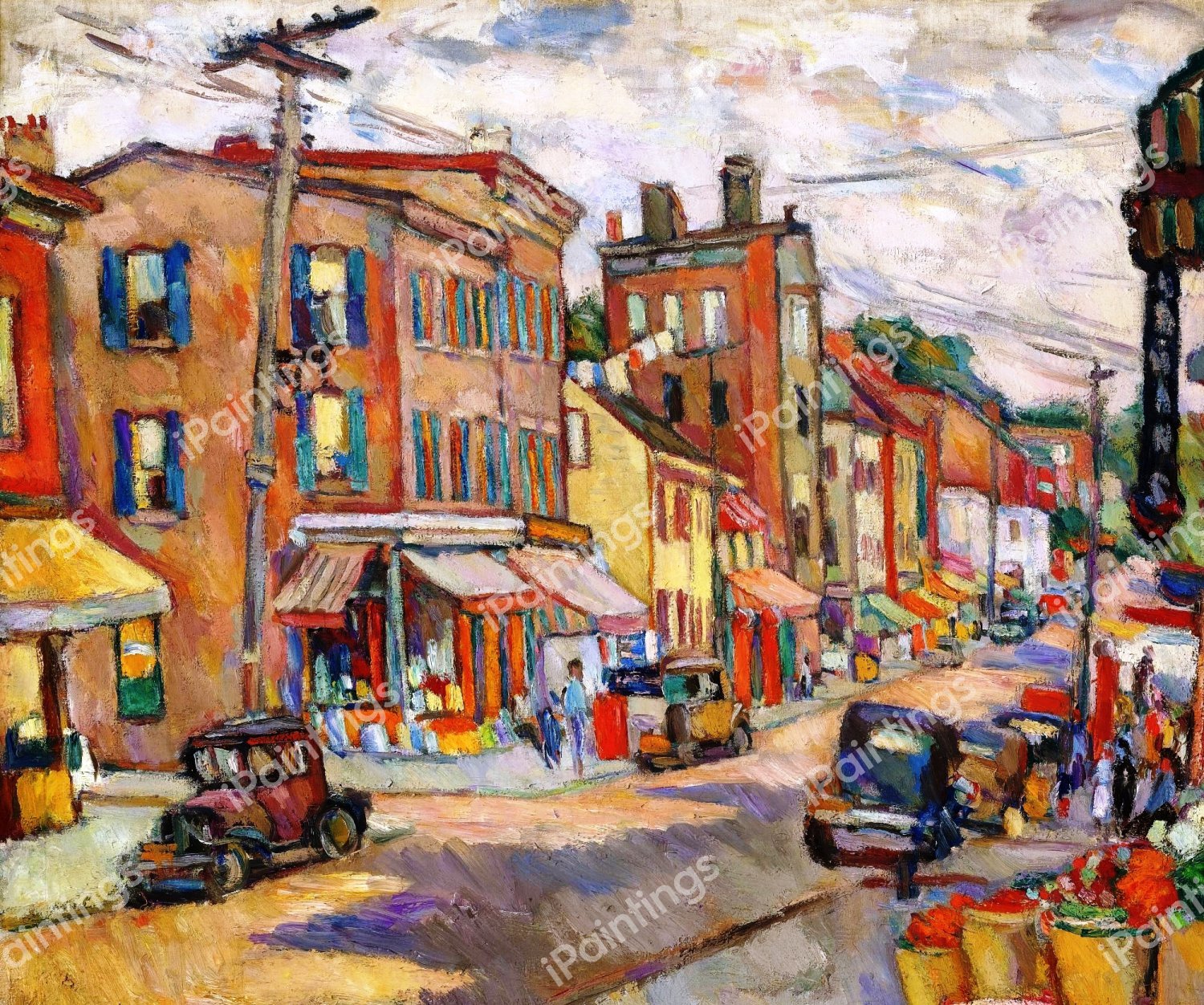 A Newburgh Street. The painting by Abraham Manievich