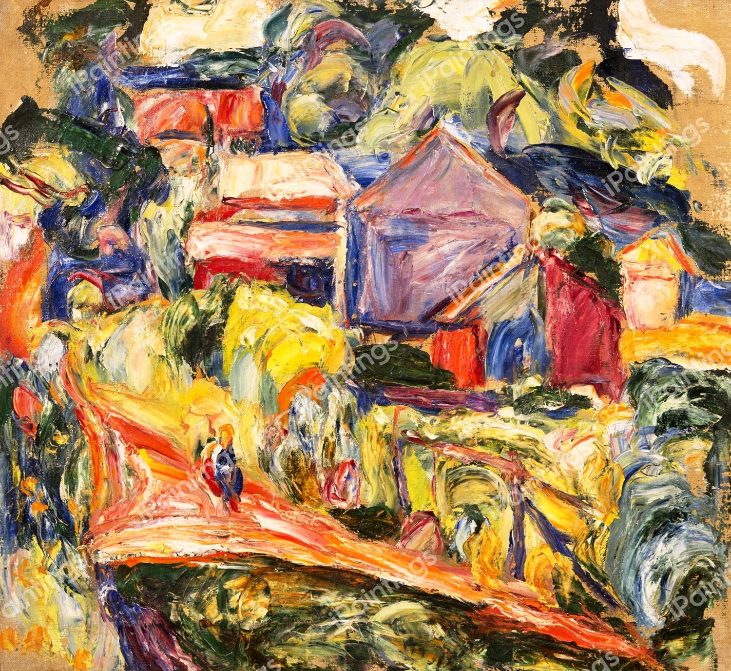 Village Street. The painting by Abraham Manievich