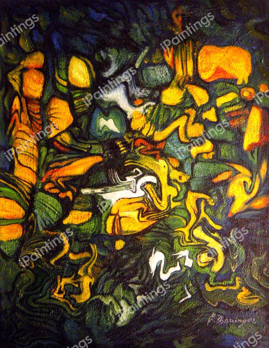 Abstract Floral. The painting by Our Originals