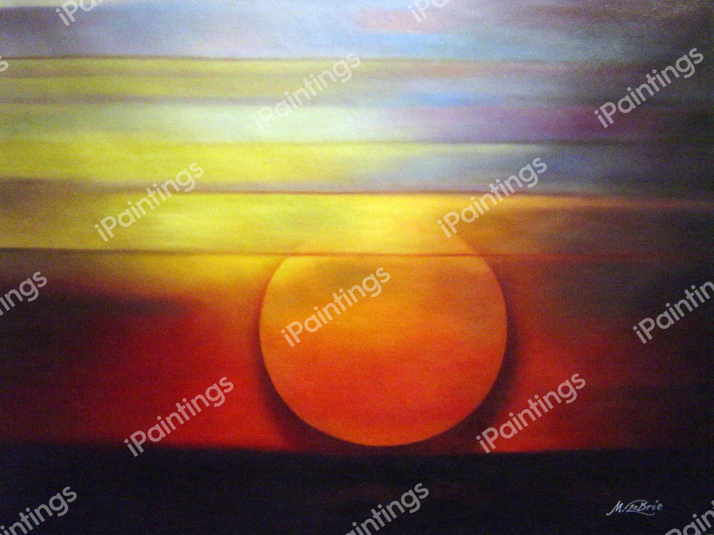 Abstract Sunset. The painting by Our Originals