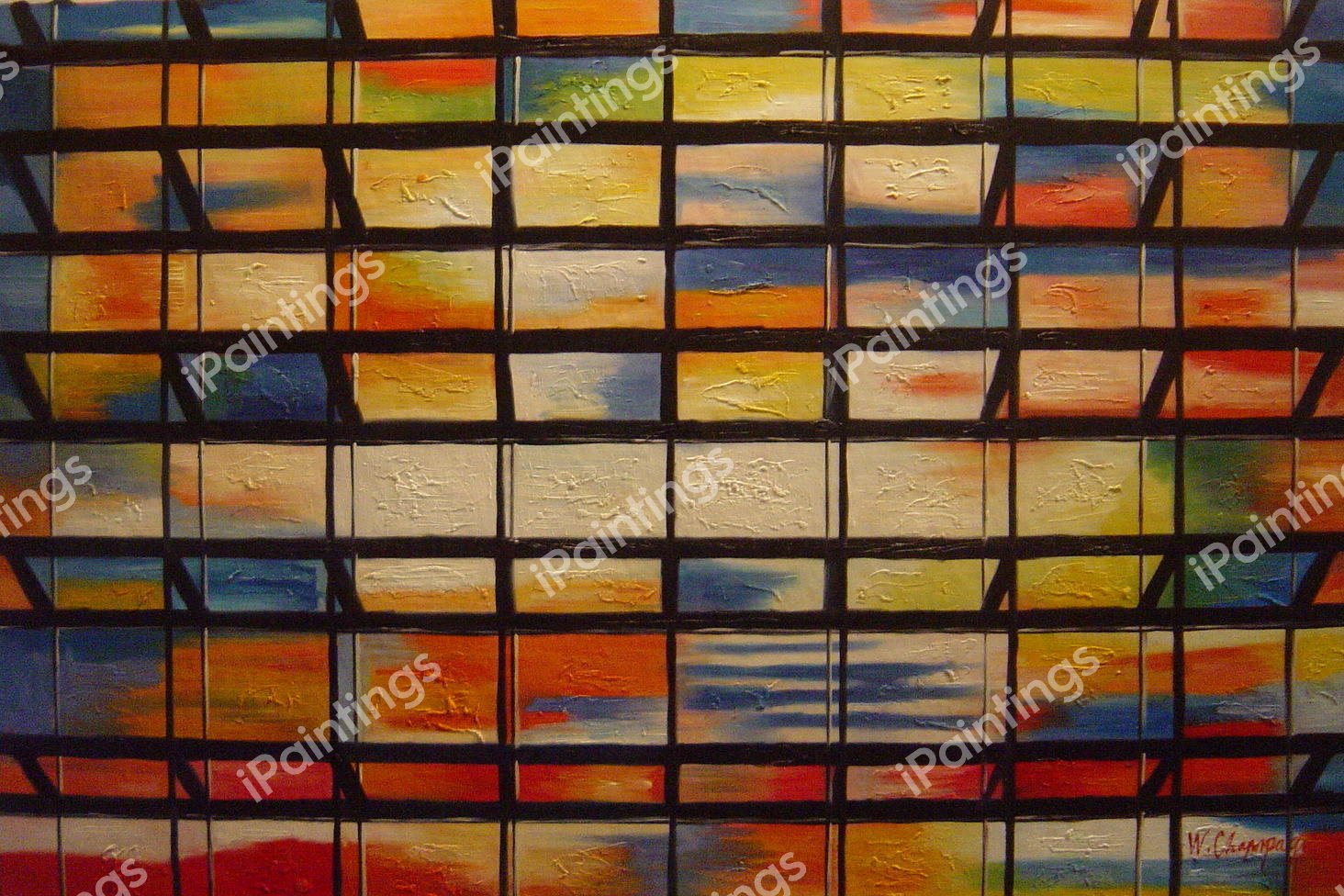 Abstract Window. The painting by Our Originals