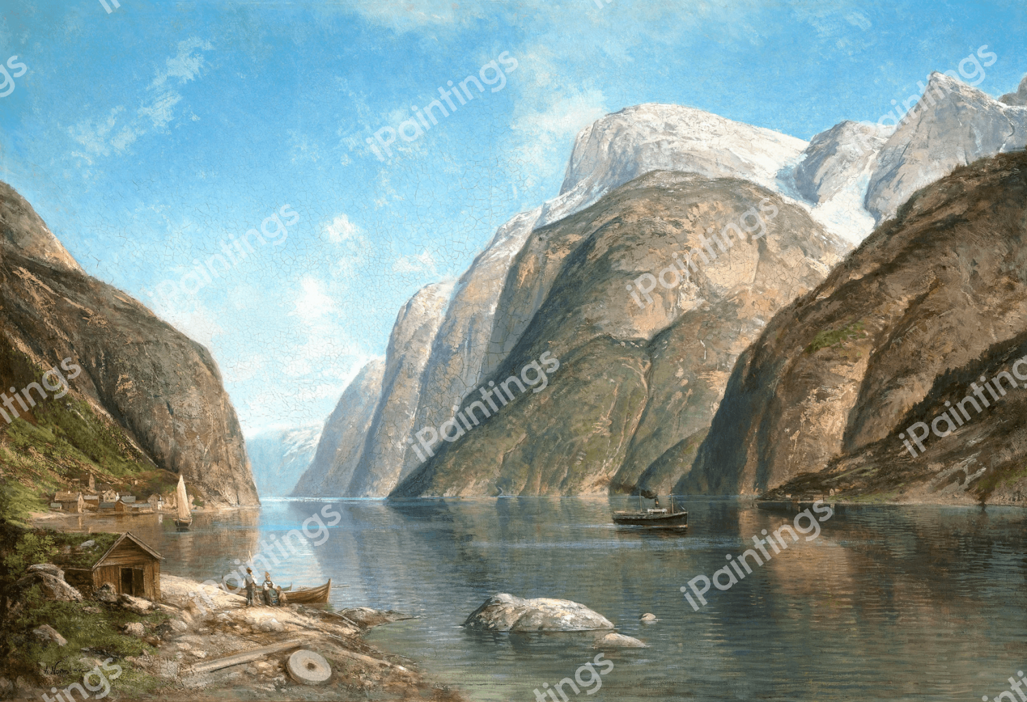 View of a Fjord 1. The painting by Adelsteen Normann