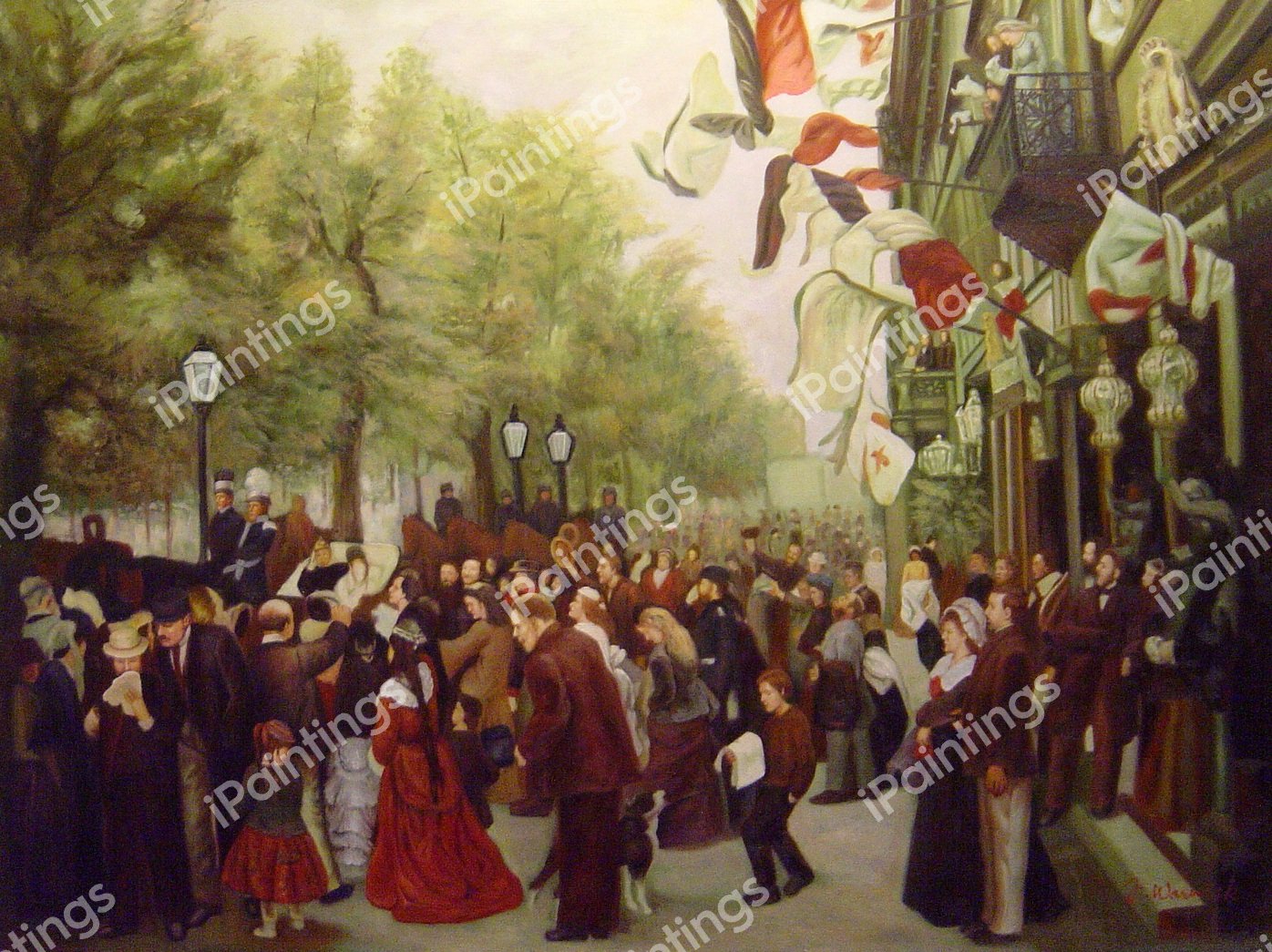 William I Departs For The Front, July 31, 1870. The painting by Adolph Von Menzel