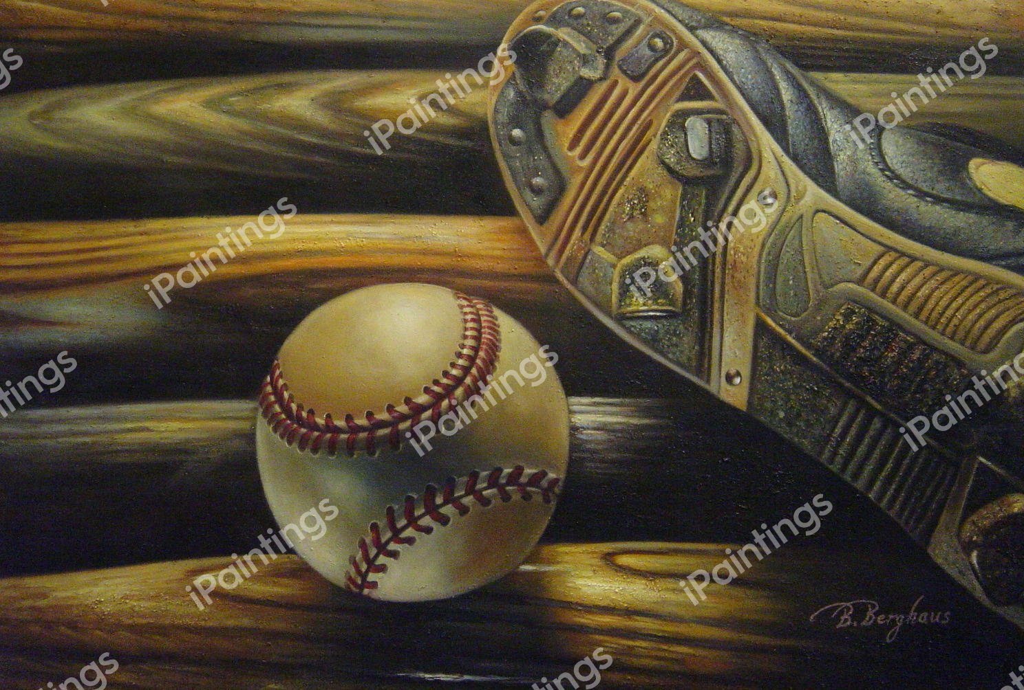 After A Day Of Baseball. The painting by Our Originals