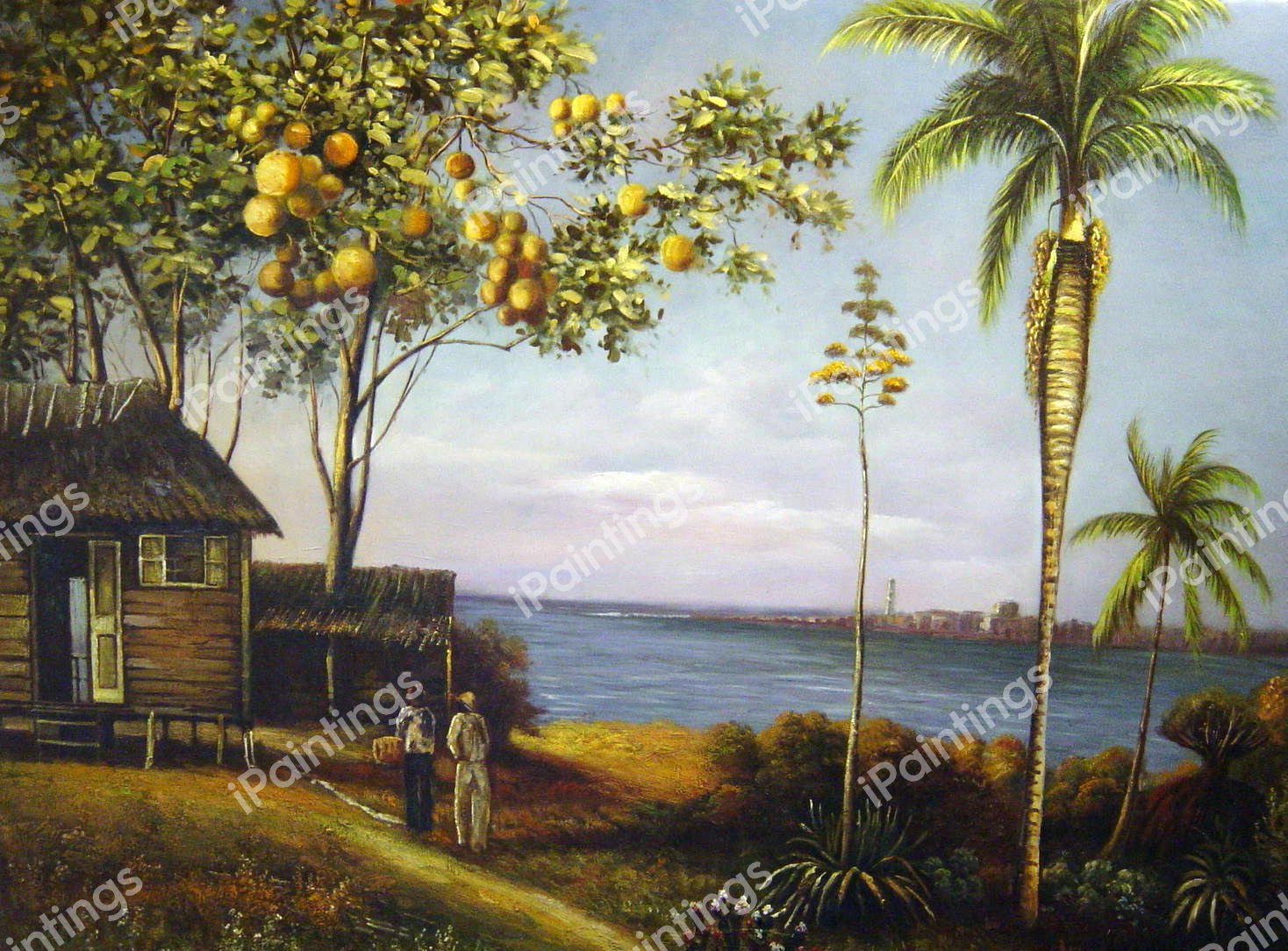 A View In The Bahamas. The painting by Albert Bierstadt