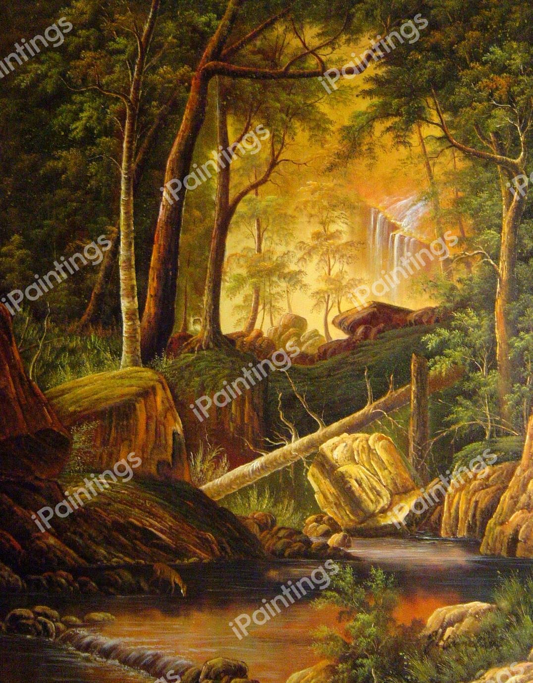 At The White Mountains, New Hampshire. The painting by Albert Bierstadt