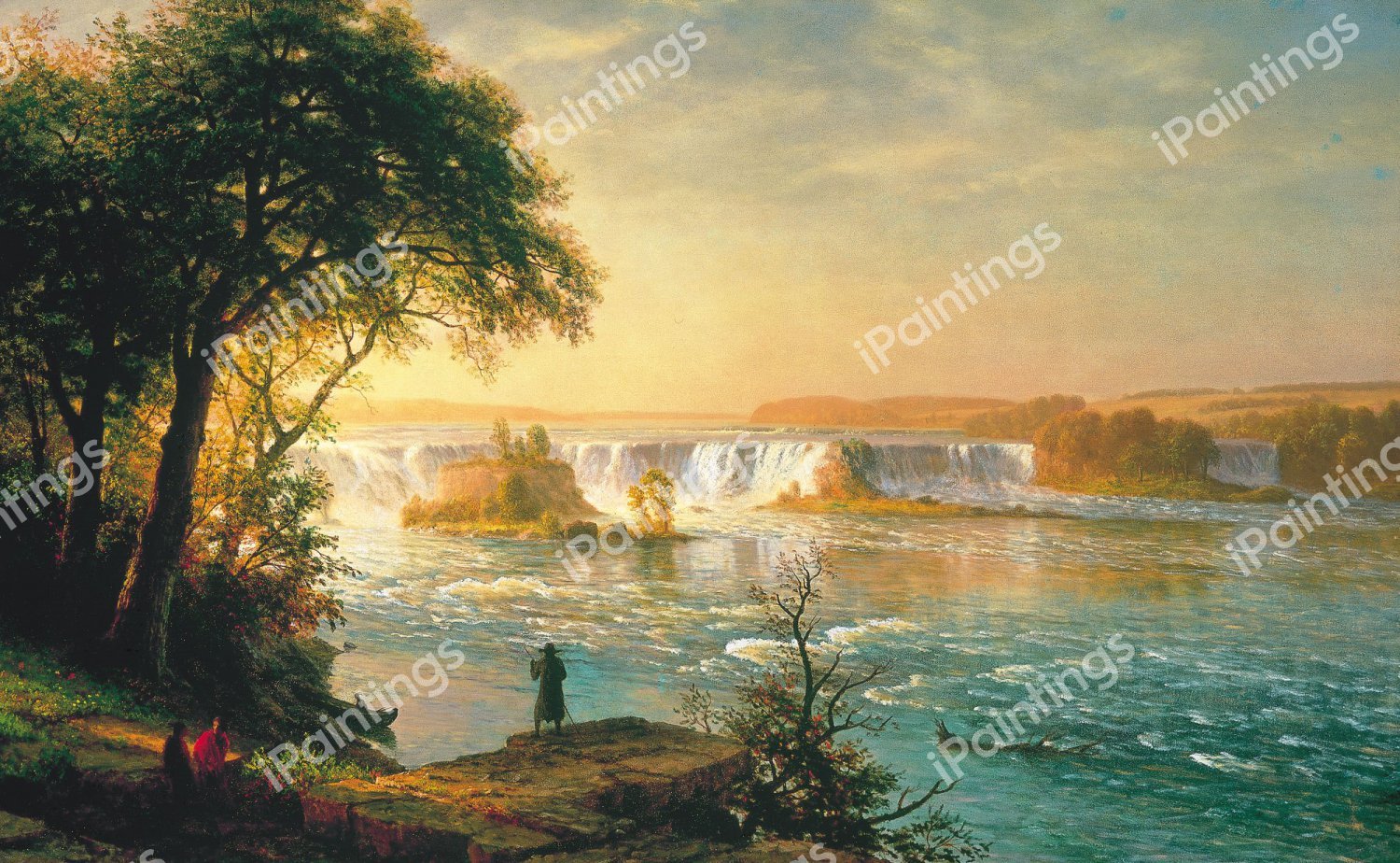 Falls of St. Anthony. The painting by Albert Bierstadt