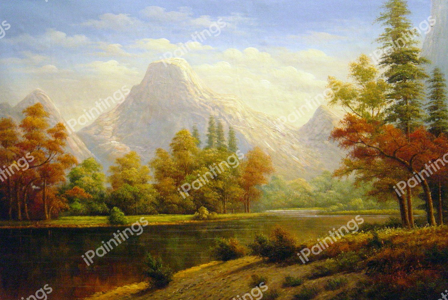 Half Dome, Yosemite. The painting by Albert Bierstadt