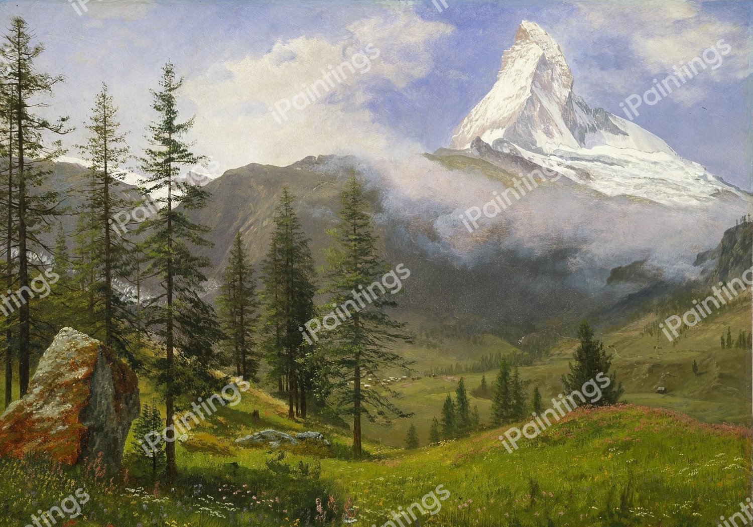 Matterhorn. The painting by Albert Bierstadt