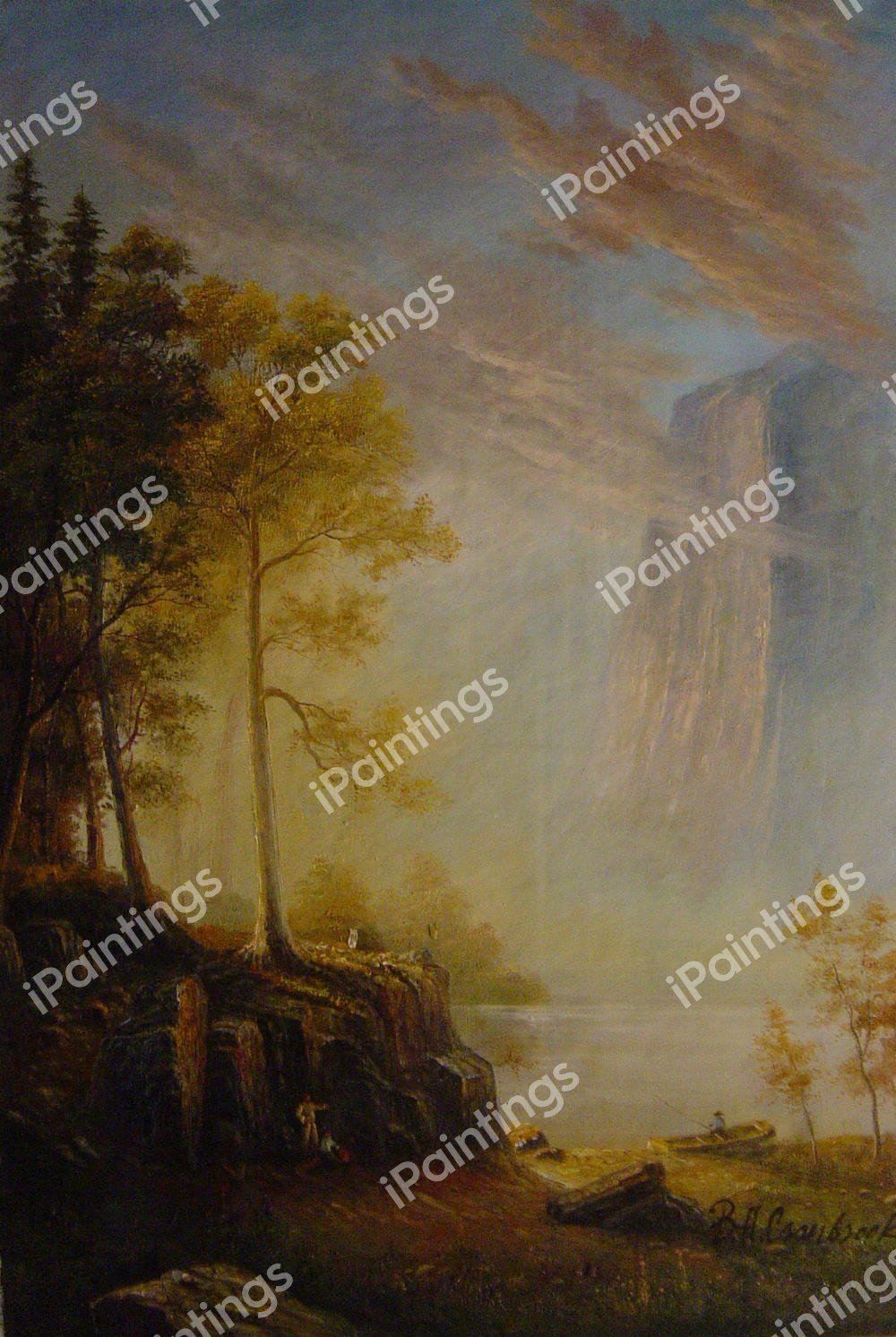 Merced River In Yosemite. The painting by Albert Bierstadt