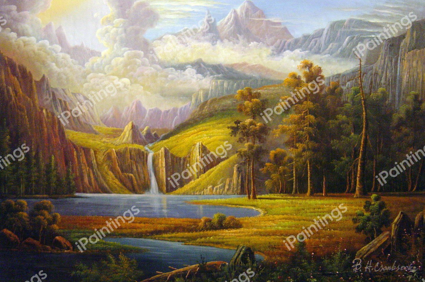 Mt. Whitney. The painting by Albert Bierstadt