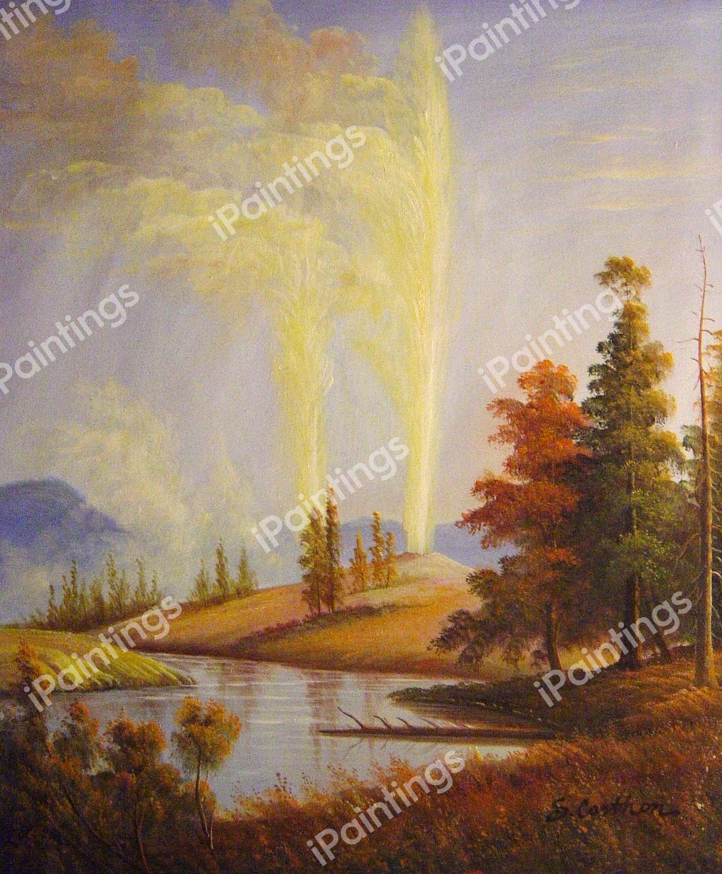 Old Faithful I. The painting by Albert Bierstadt