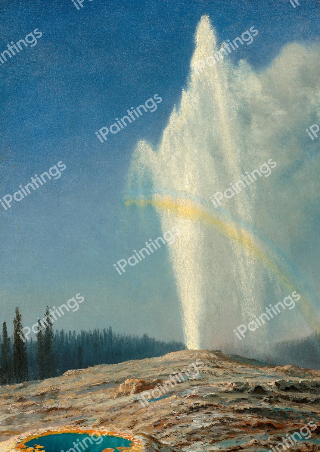 Old Faithful II. The painting by Albert Bierstadt
