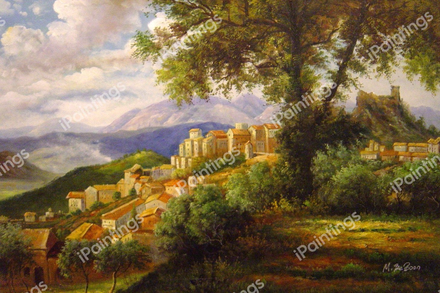 Olevano. The painting by Albert Bierstadt