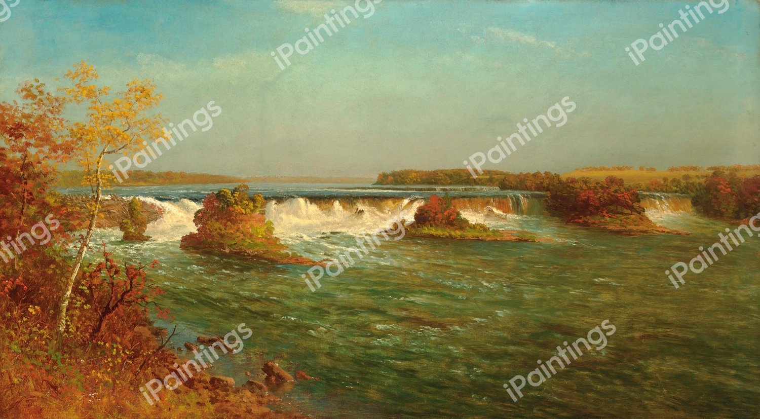 The Falls of Saint Anthony. The painting by Albert Bierstadt