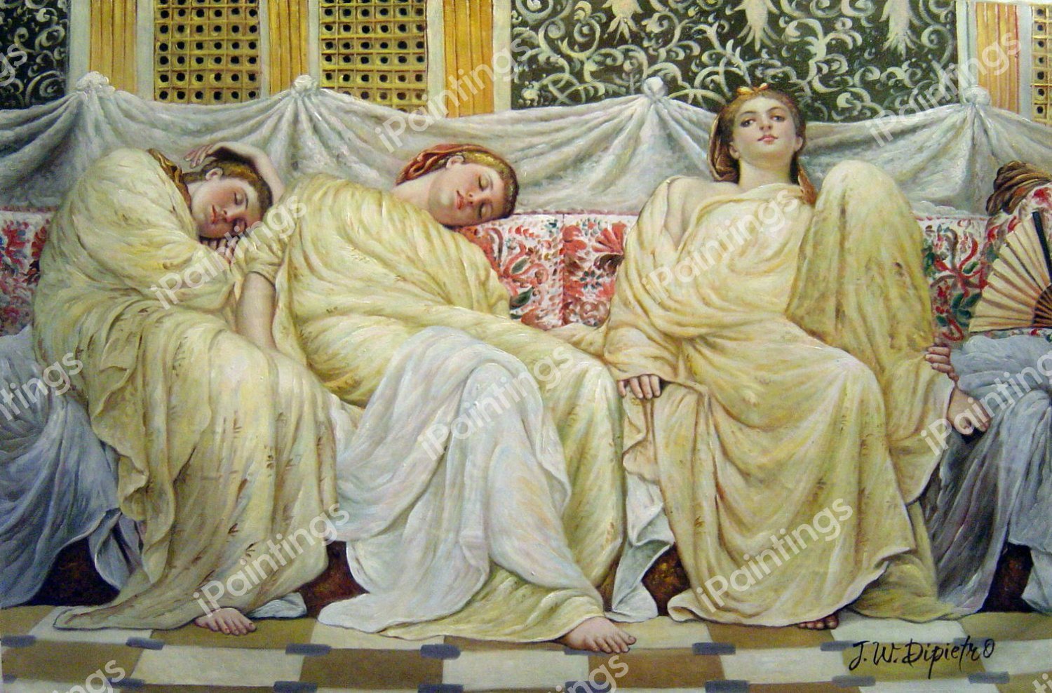 Dreamers. The painting by Albert Joseph Moore