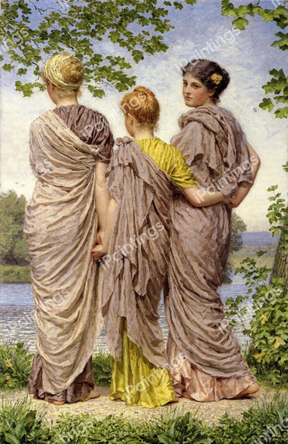 Waiting to Cross. The painting by Albert Joseph Moore