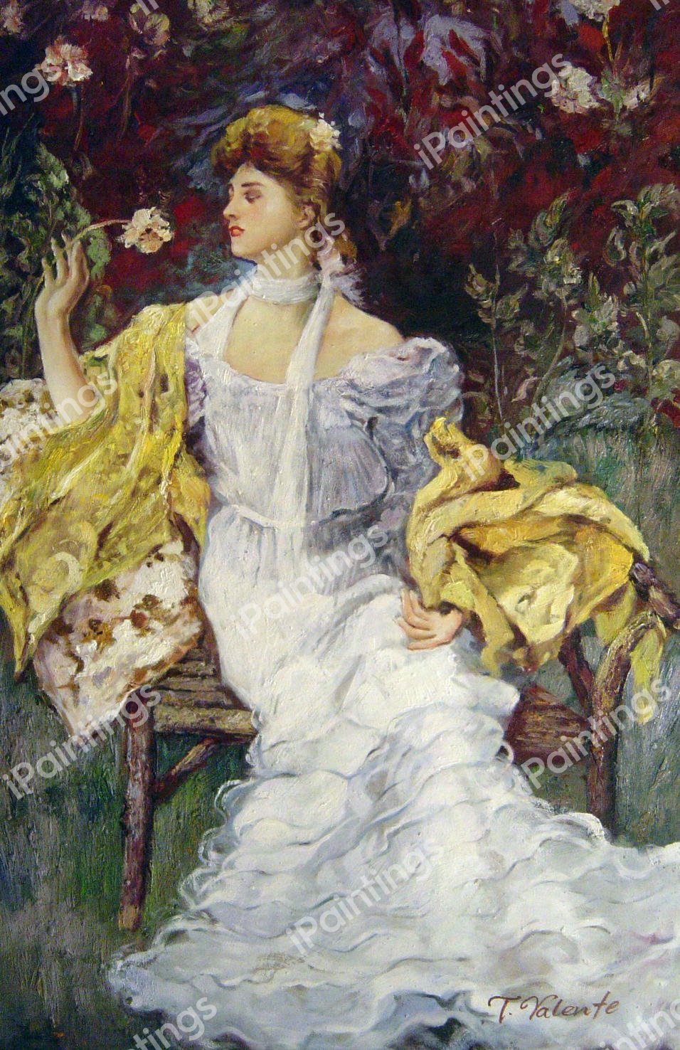 A Gift From The Garden. The painting by Albert Wenzell