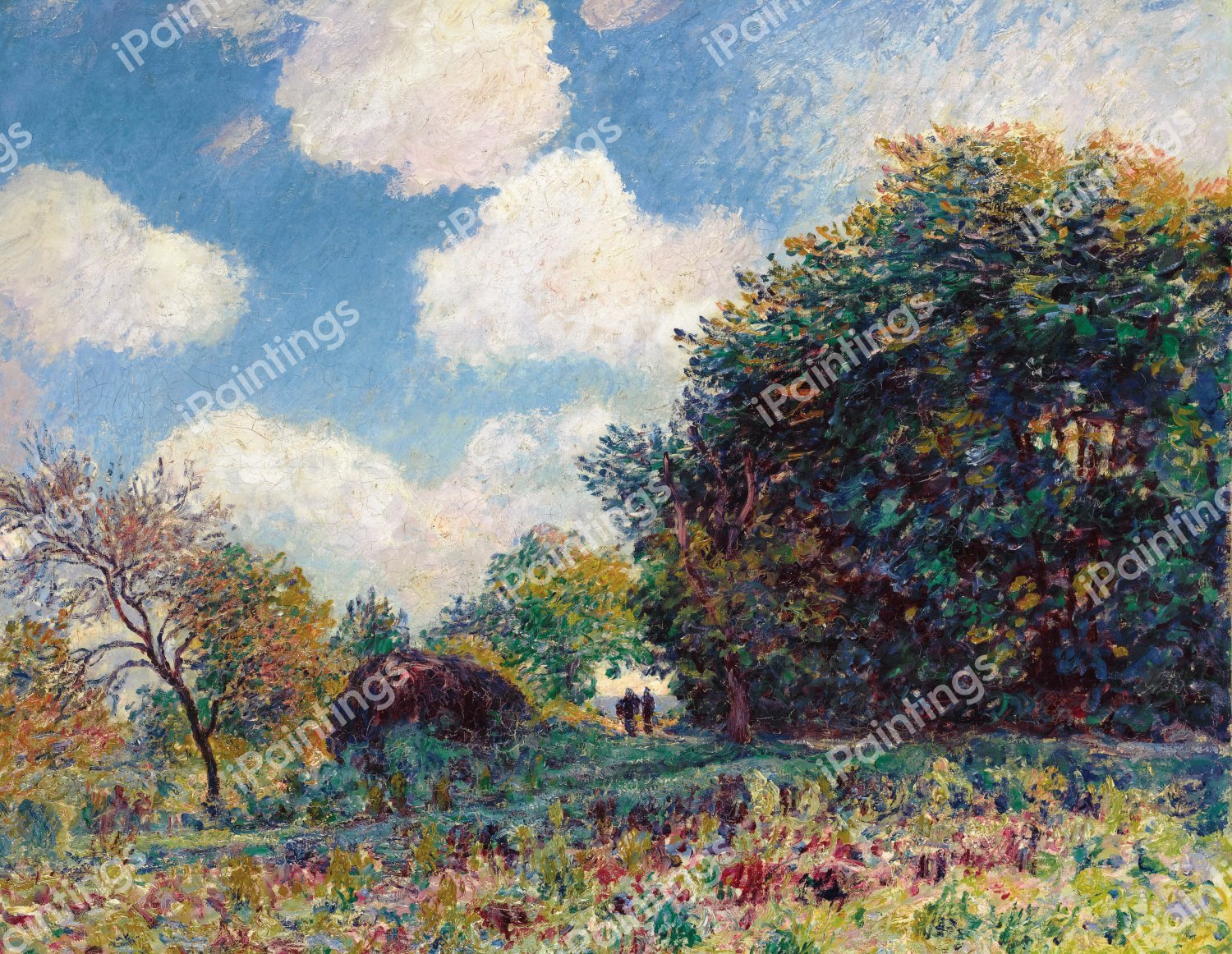 Chemin a la Entree d'Un Bois. The painting by Alfred Sisley