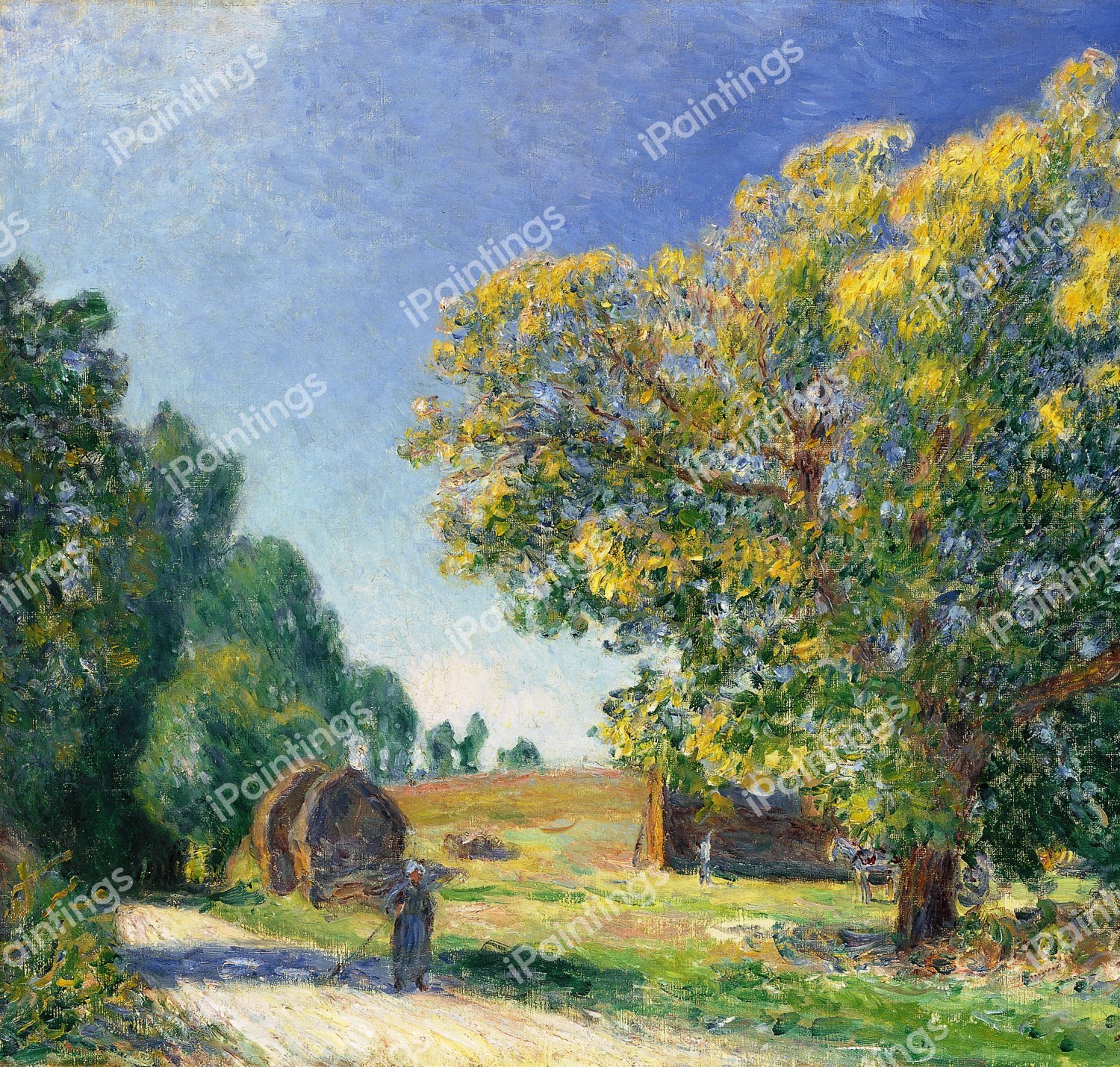 Forest Clearing. The painting by Alfred Sisley