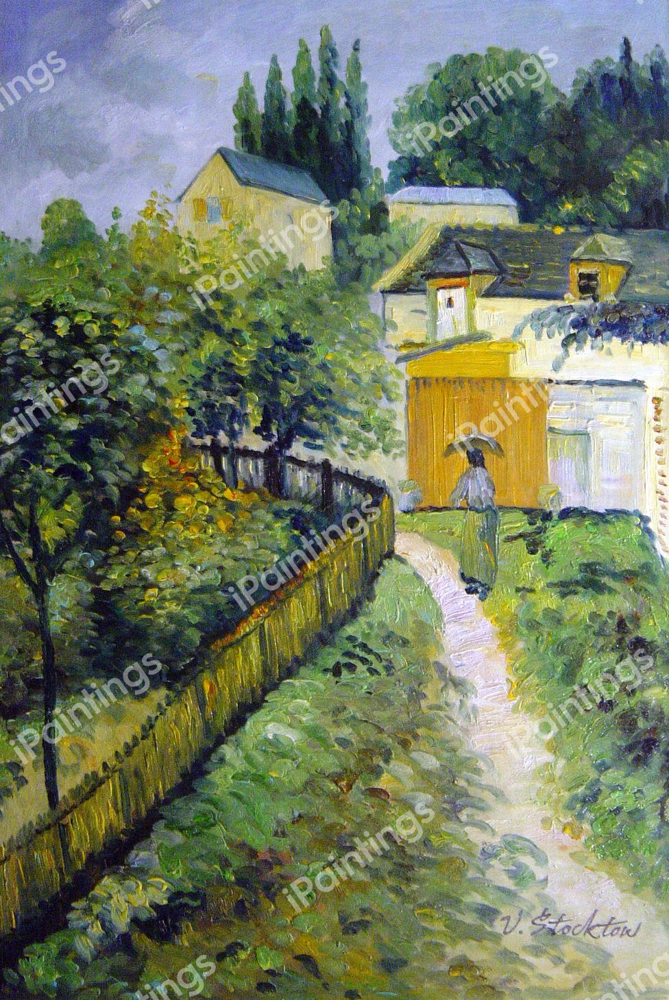 Garden Path In Louveciennes. The painting by Alfred Sisley