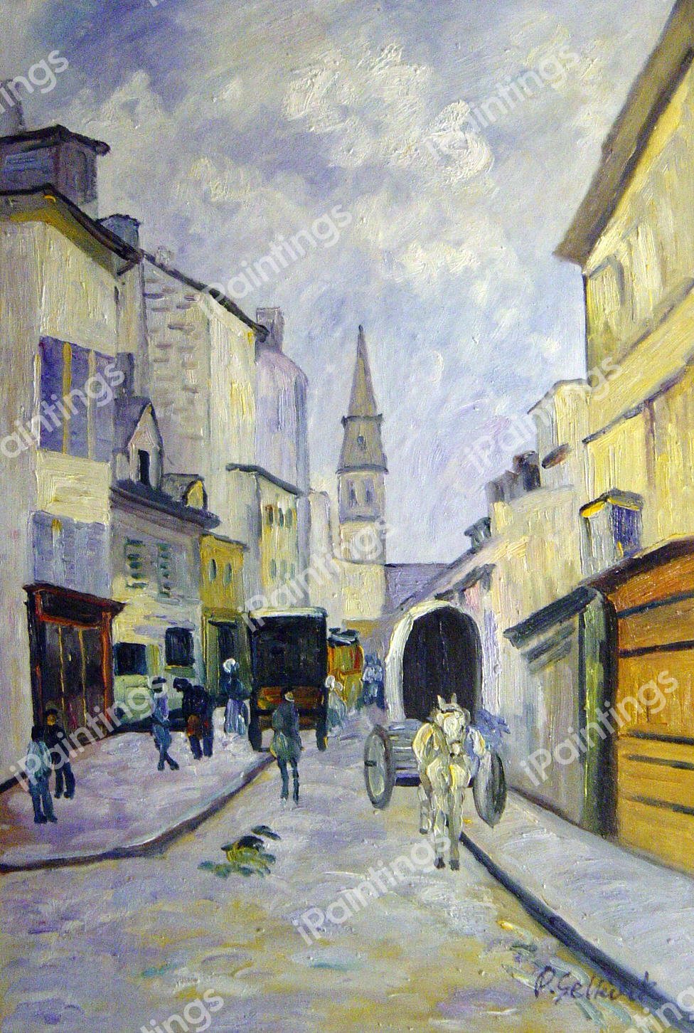La Grand Rue, Argenteuil. The painting by Alfred Sisley