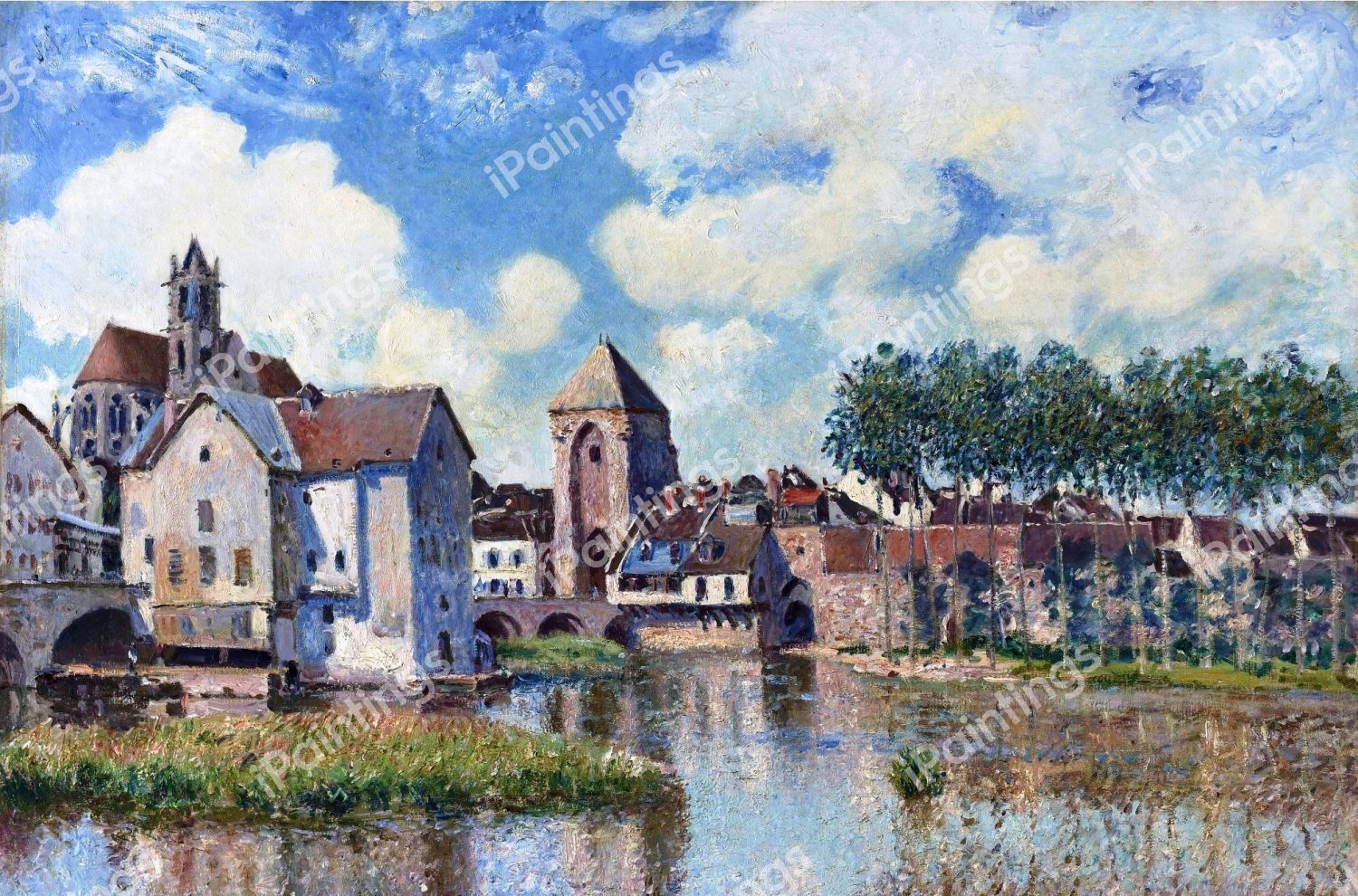 Moret-sur-Loing. The painting by Alfred Sisley