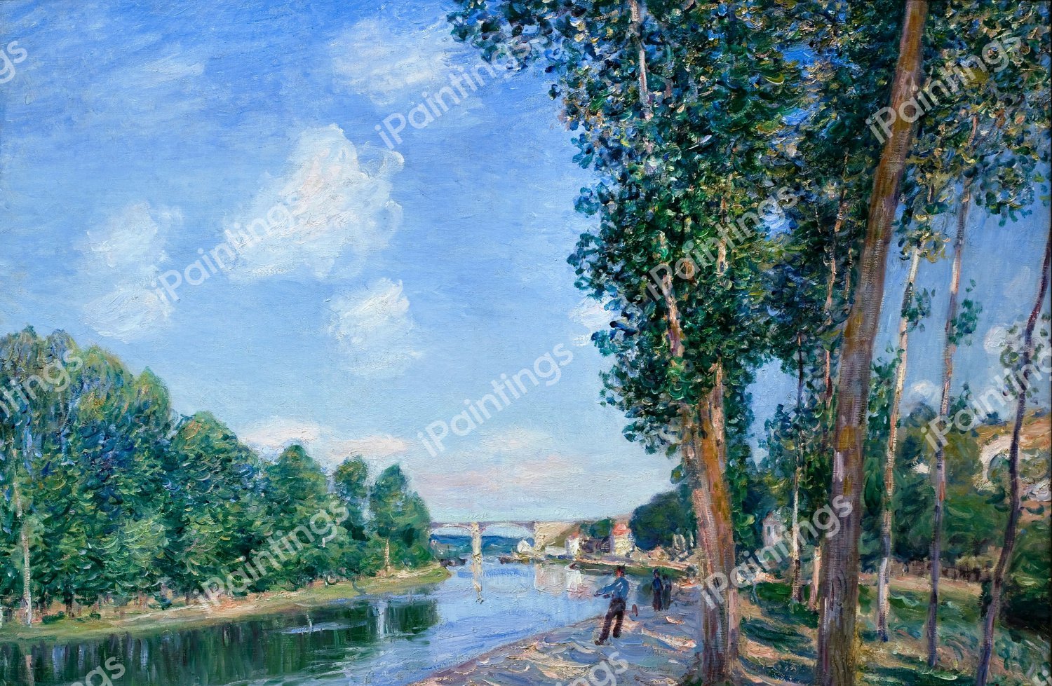 Saint-Mammes. June Sunshine. The painting by Alfred Sisley
