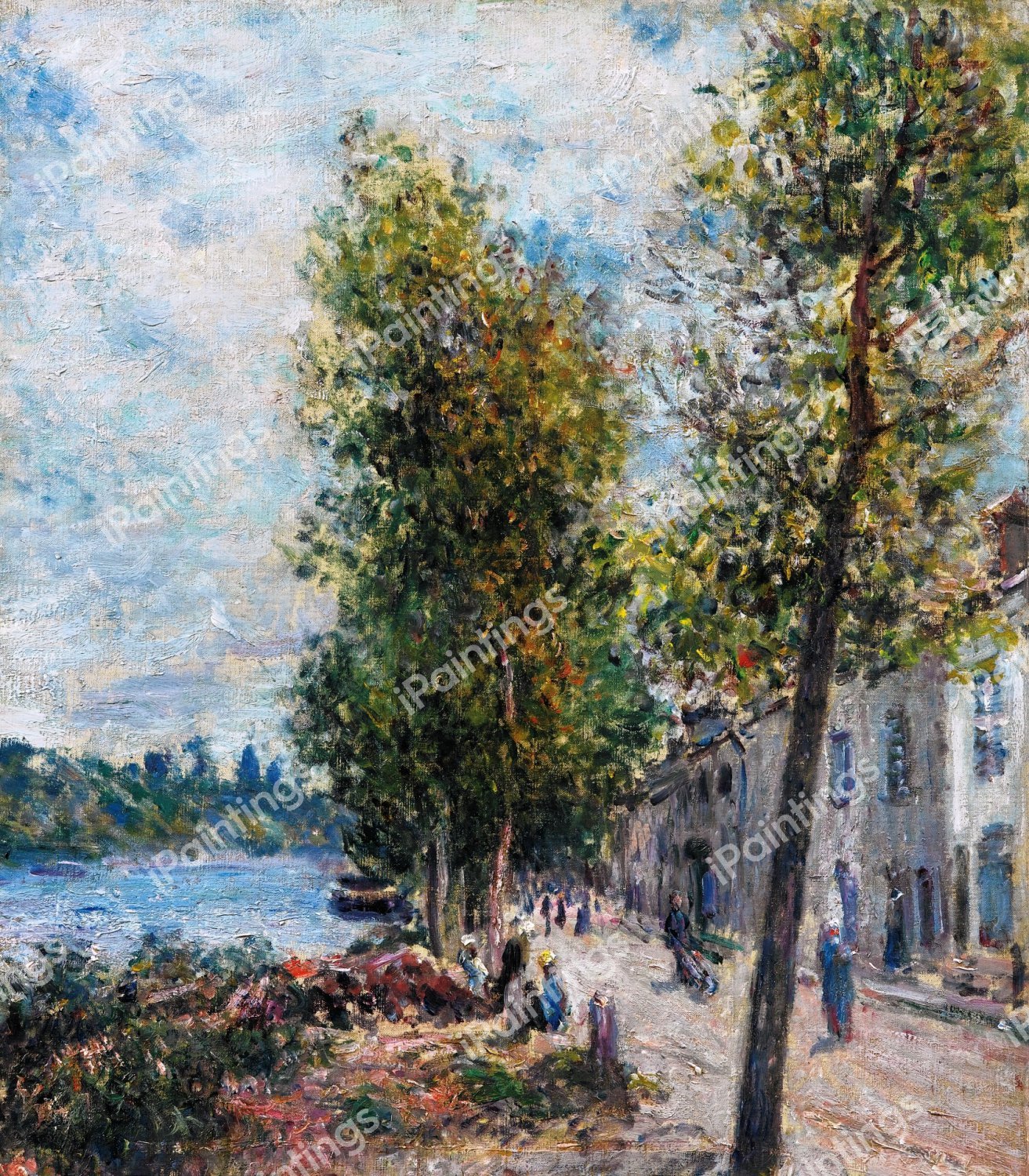 Saint-Mammes. The painting by Alfred Sisley