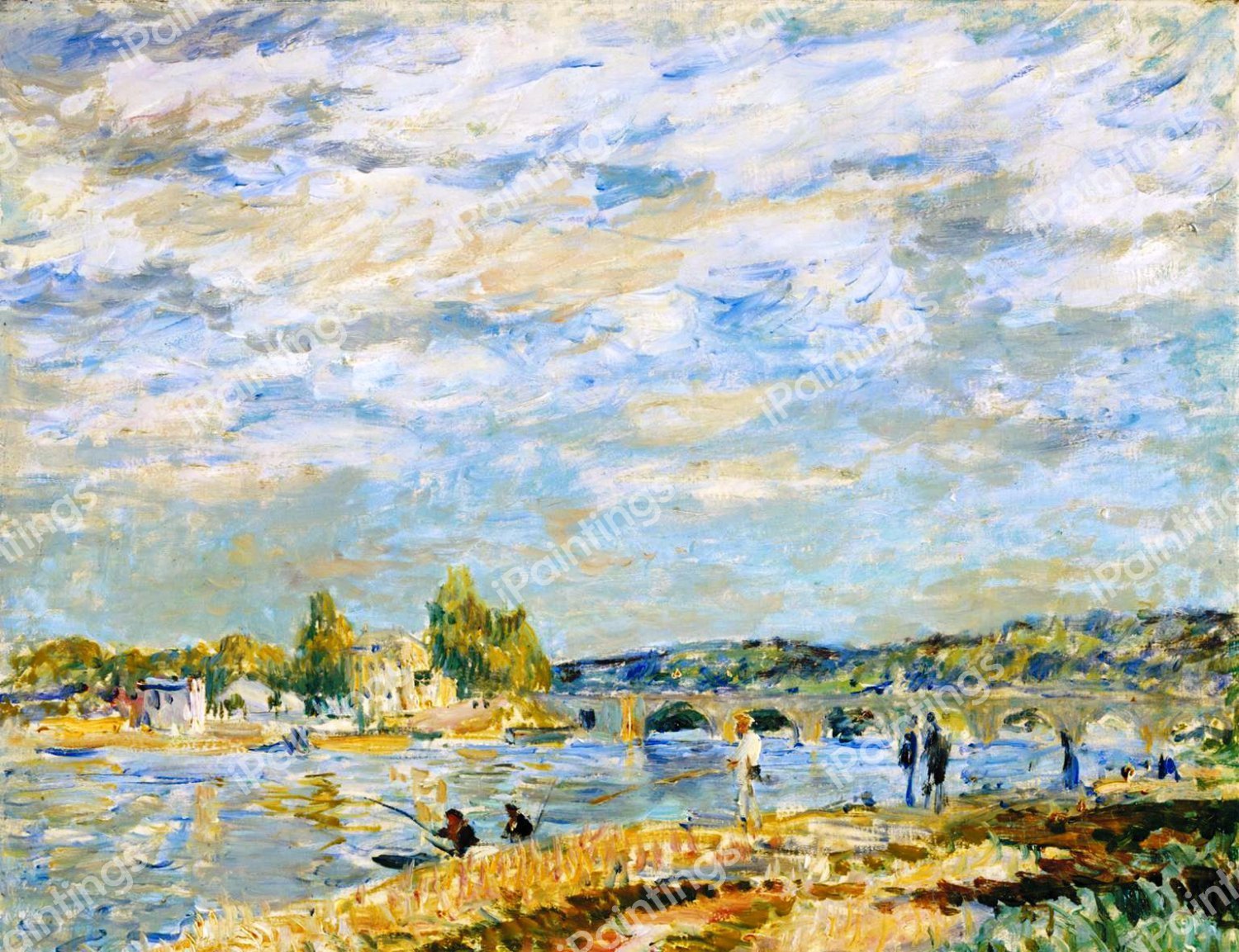 The Bridge at Sevres. The painting by Alfred Sisley