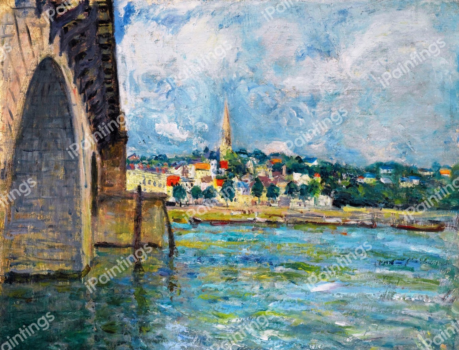 The Bridge St. Cloude. The painting by Alfred Sisley
