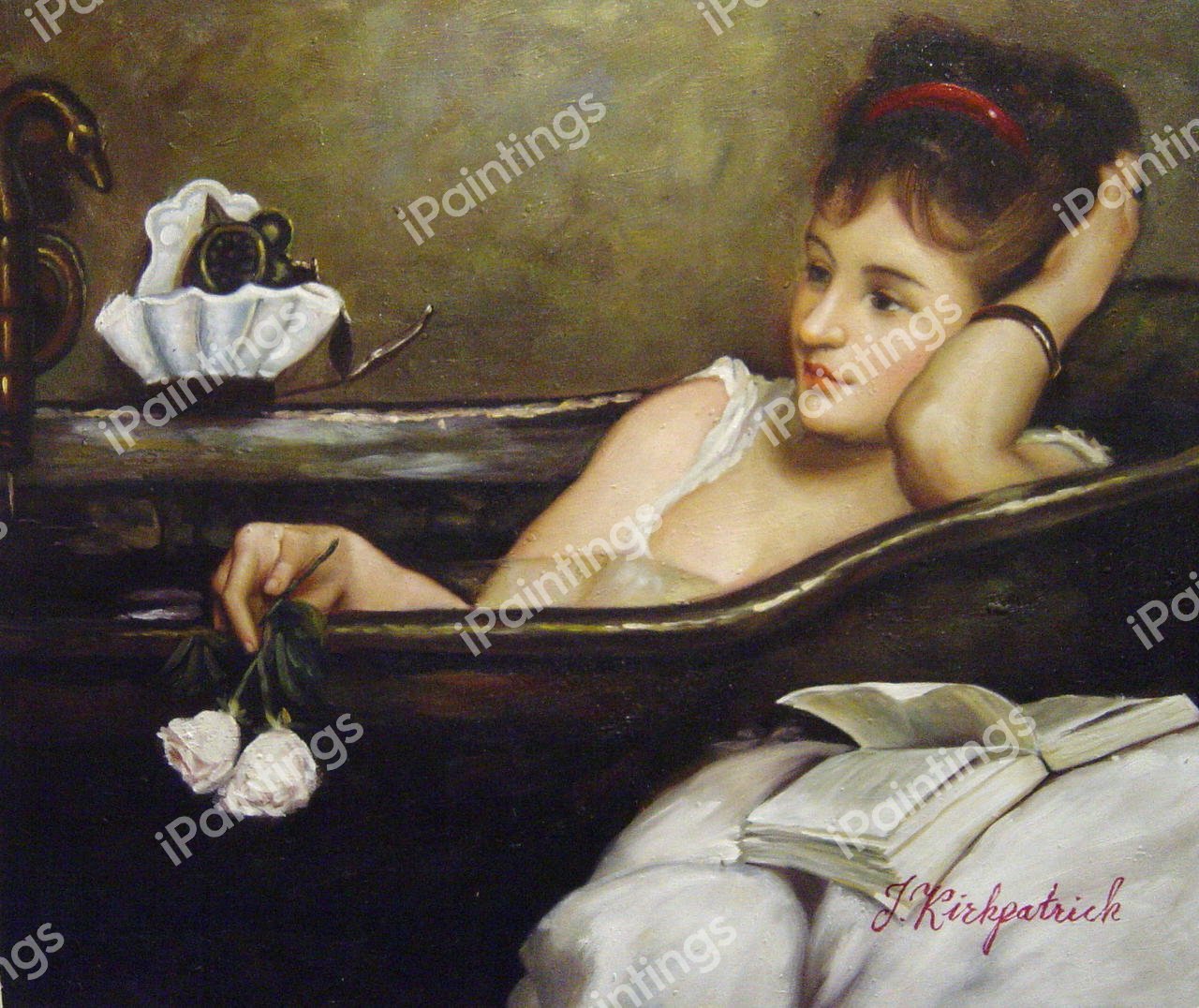 In The Bath. The painting by Alfred Stevens