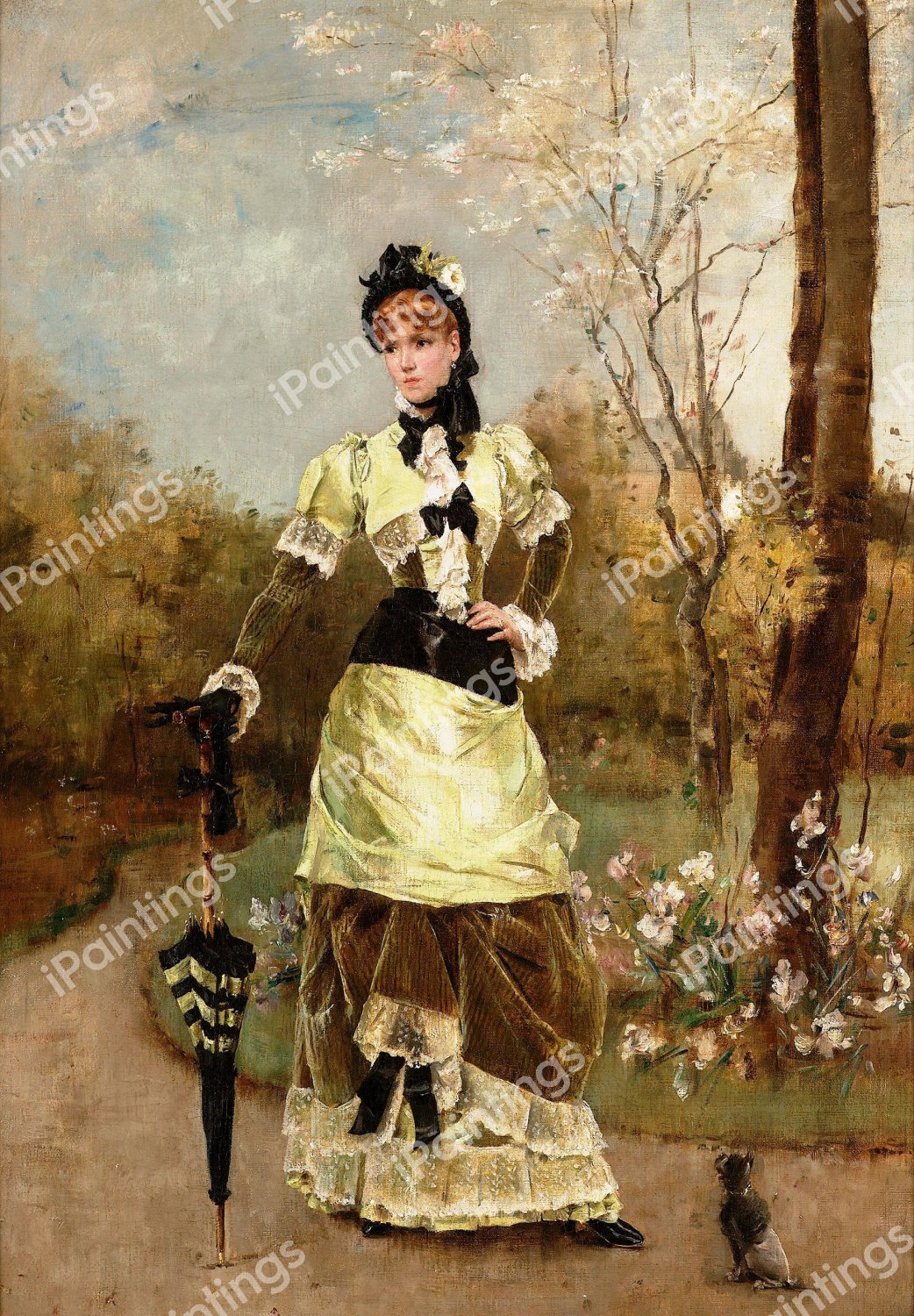 La Parisienne. The painting by Alfred Stevens