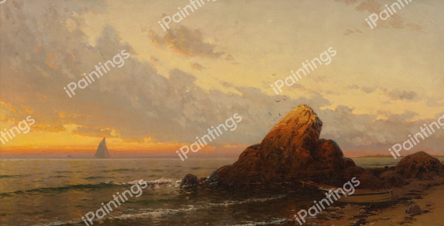 Evening's Glow. The painting by Alfred Thompson Bricher