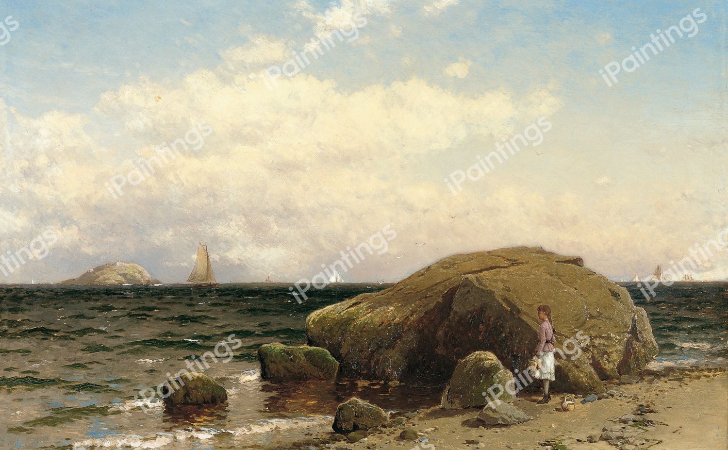 Looking Out to Sea. The painting by Alfred Thompson Bricher