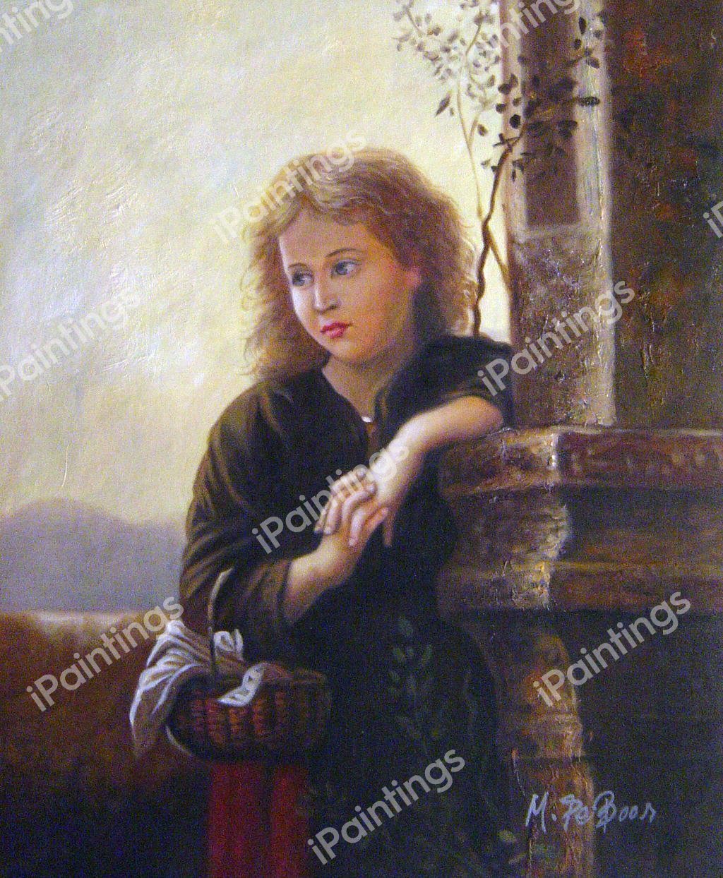 Peasant Girl. The painting by Alfred Thompson Bricher