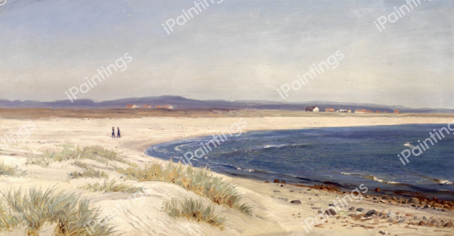 People on a Beach, 1894. The painting by Amaldus Clarin Nielsen