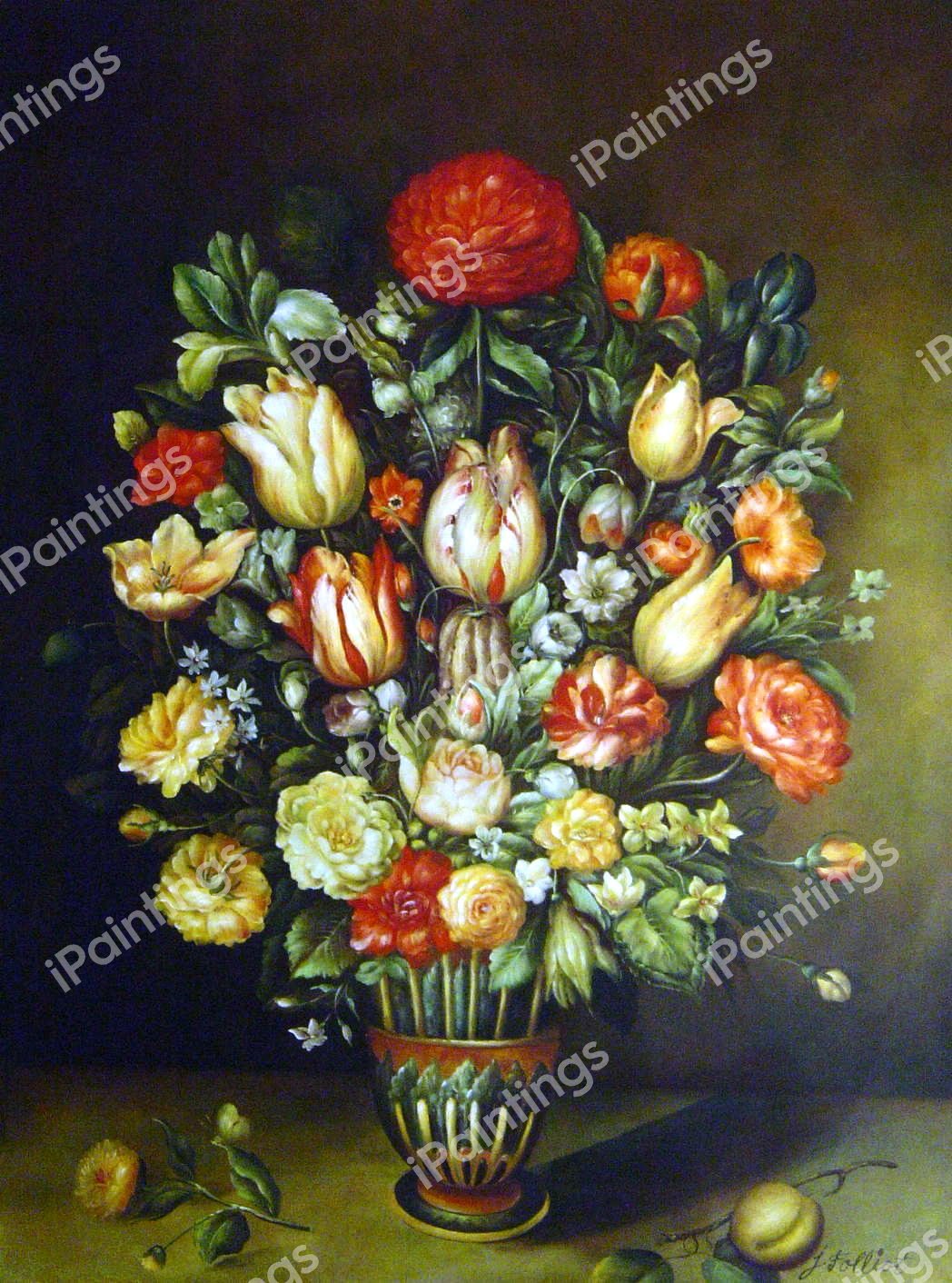 Still Life Of Flowers. The painting by Ambrosius the Elder Bosschaert