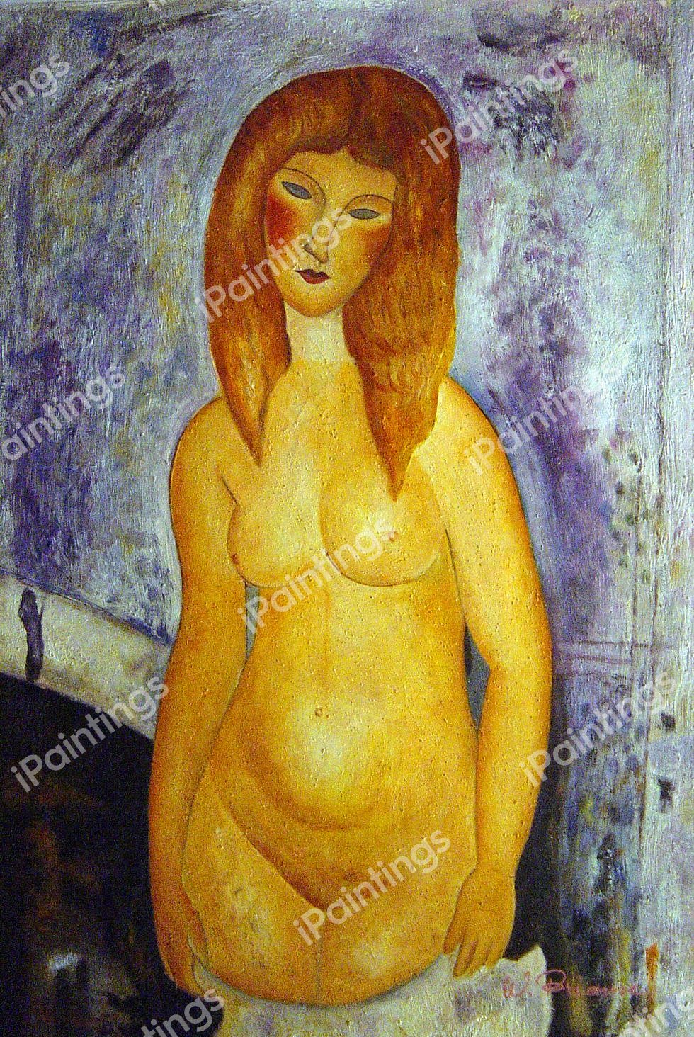 Blonde Nude. The painting by Amedeo Modigliani