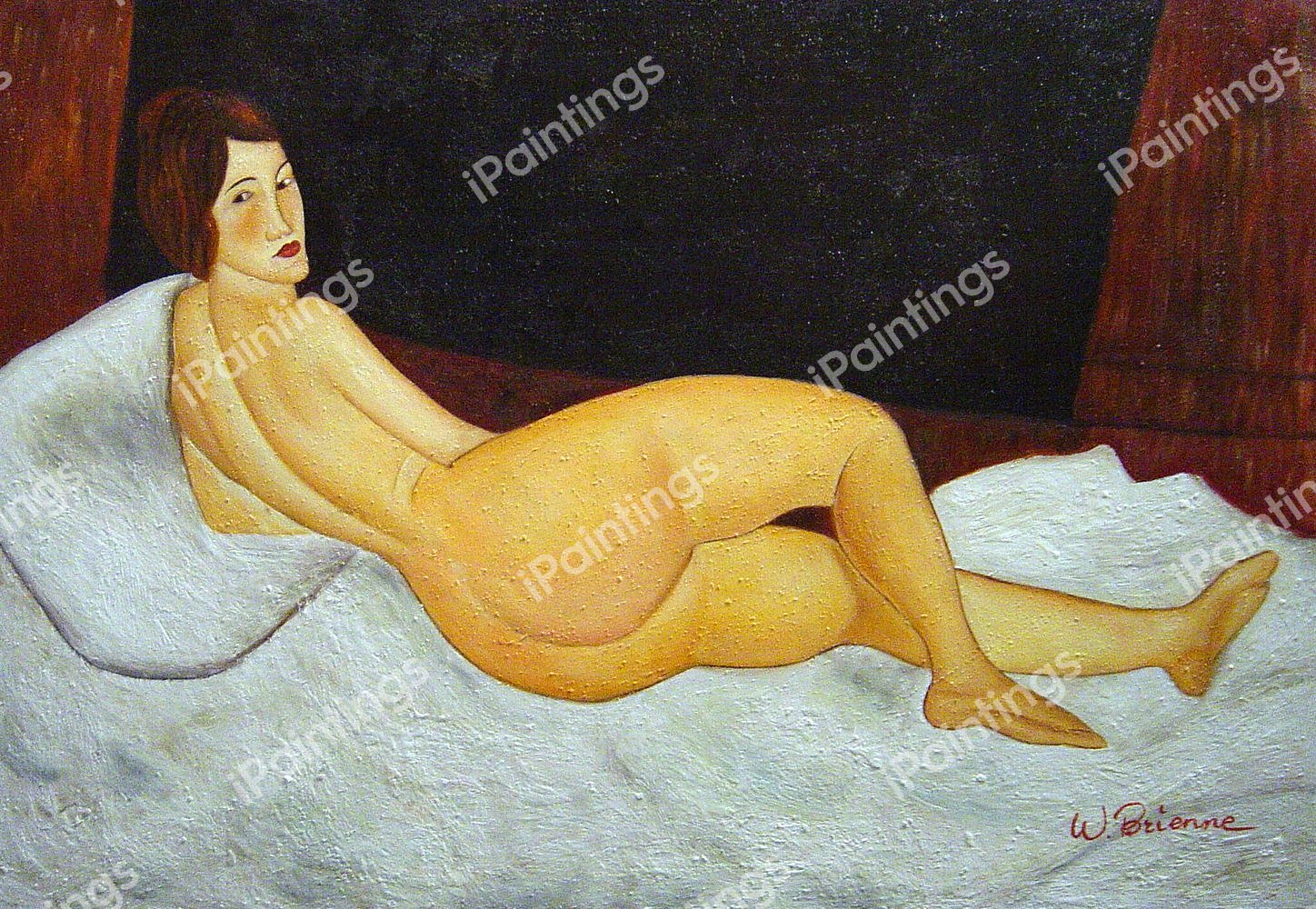 Lying Nude. The painting by Amedeo Modigliani