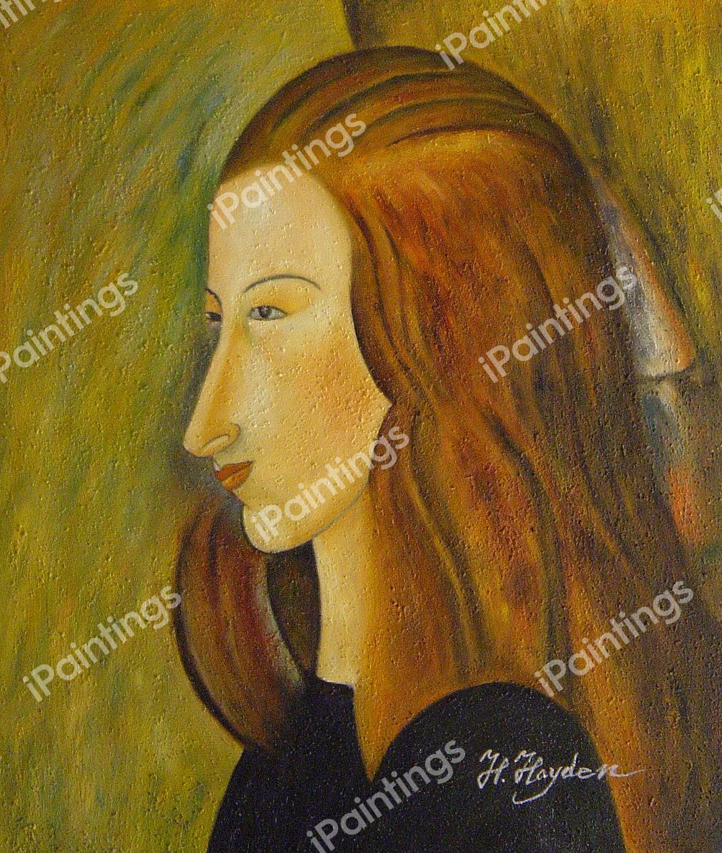 Portrait Of Jeanne Hebutern. The painting by Amedeo Modigliani