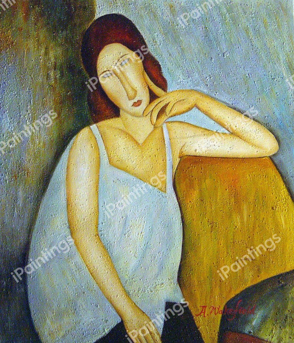 Portrait Of Jeanne Hebuterne. The painting by Amedeo Modigliani