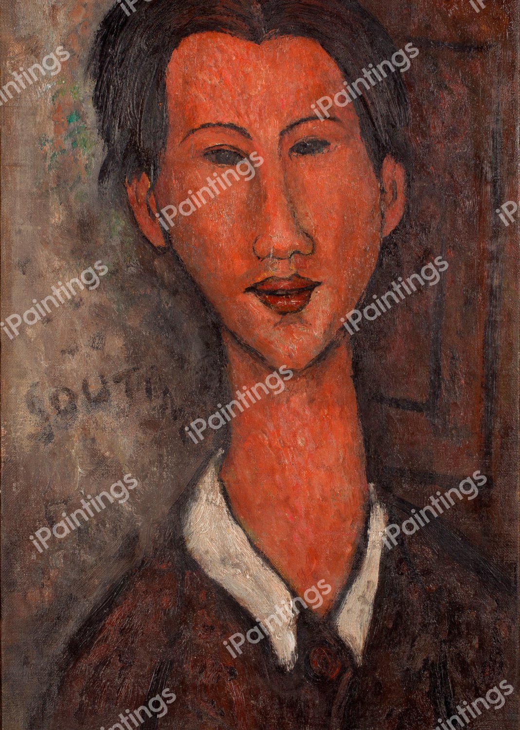 Portrait of Soutine. The painting by Amedeo Modigliani