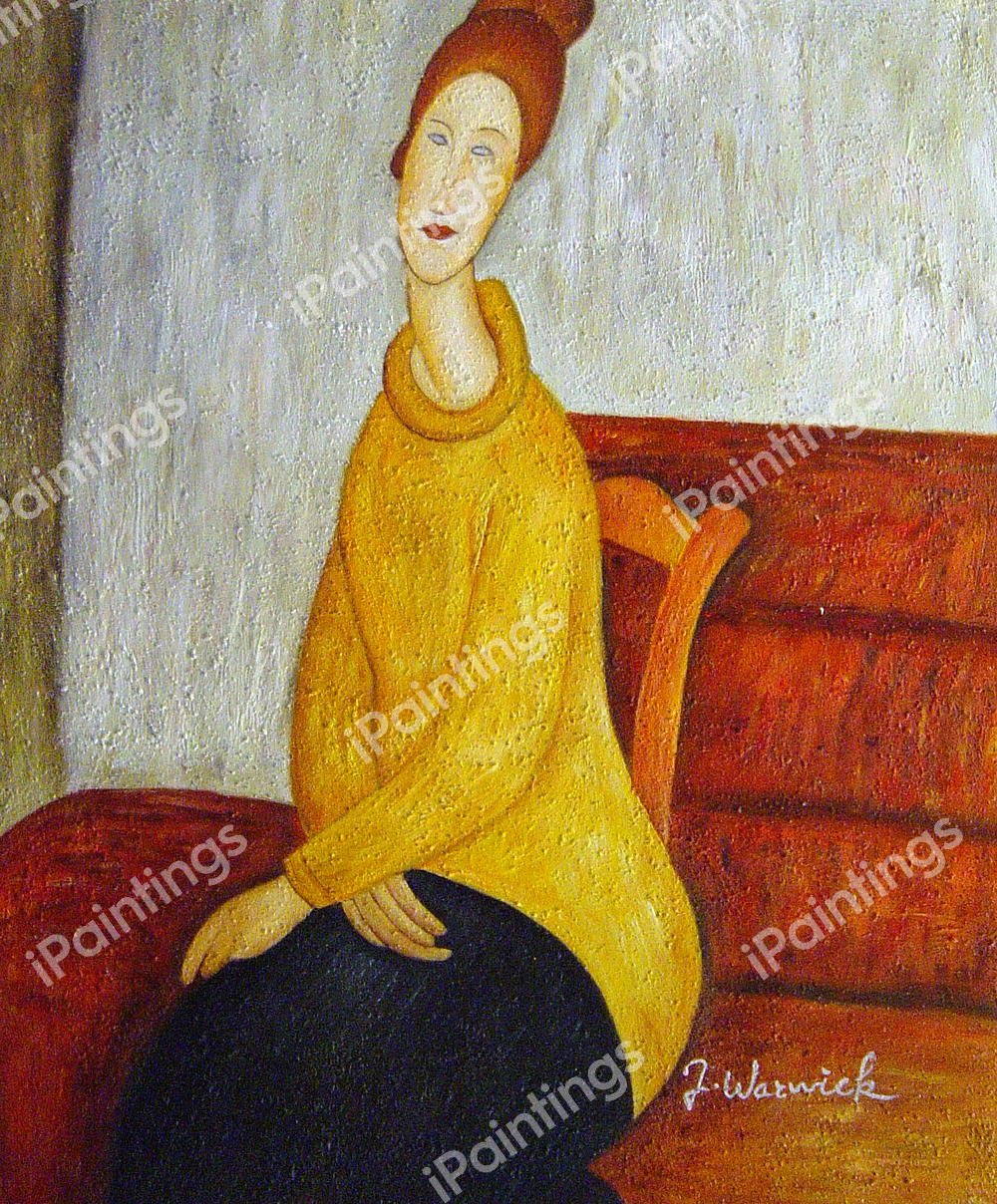 Yellow Sweater. The painting by Amedeo Modigliani