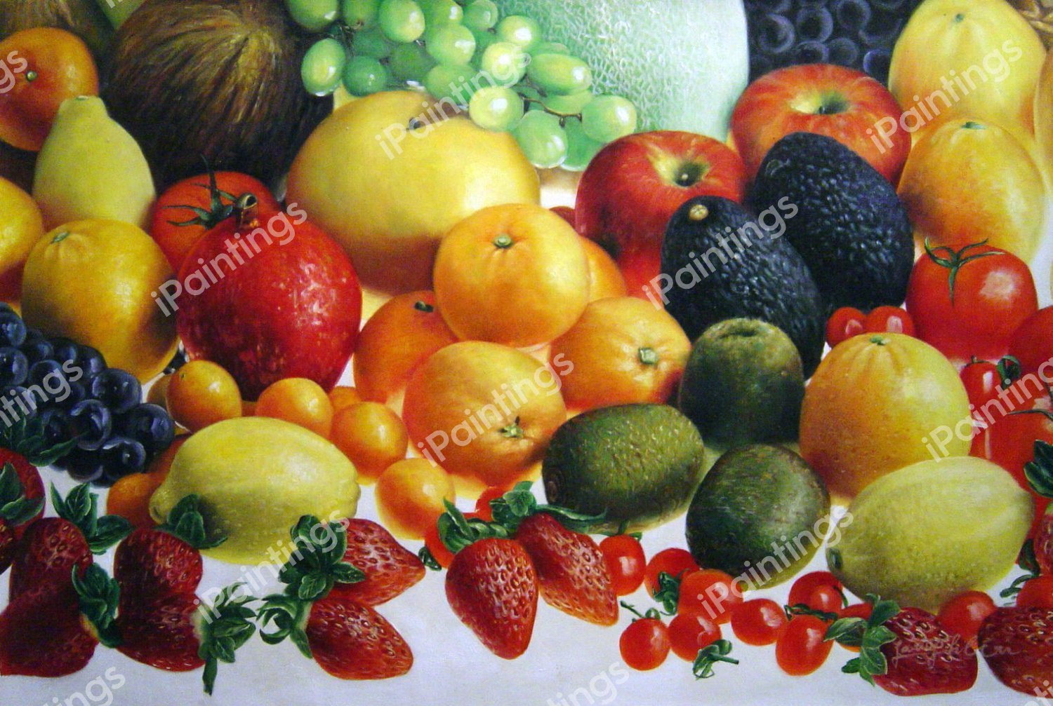 An Array Of Fresh Fruit. The painting by Our Originals